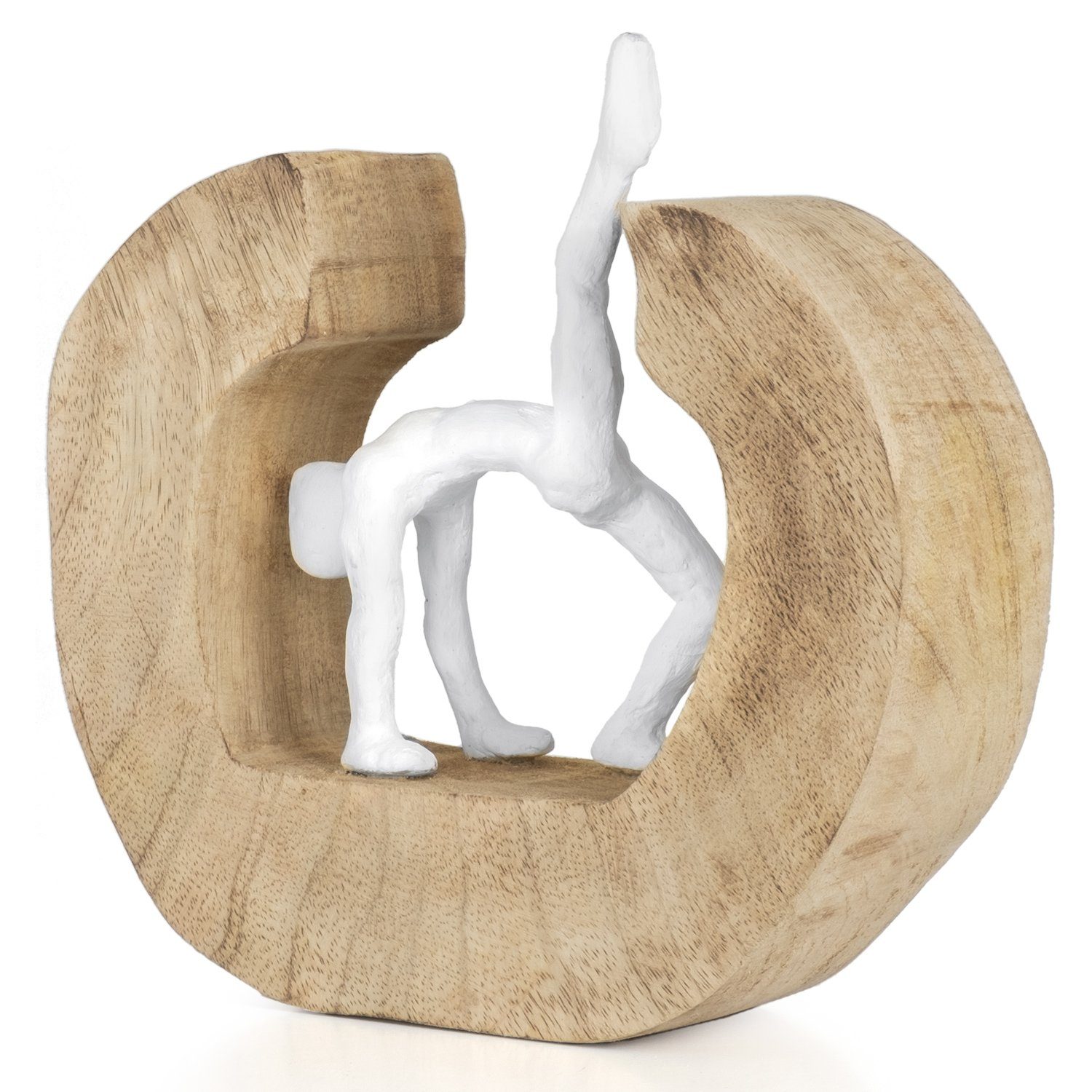 Skulptur Rad, das Holz Holzdekoration Moritz Wohnzimmer Figuren Objekte Deko Yoga Holzdeko