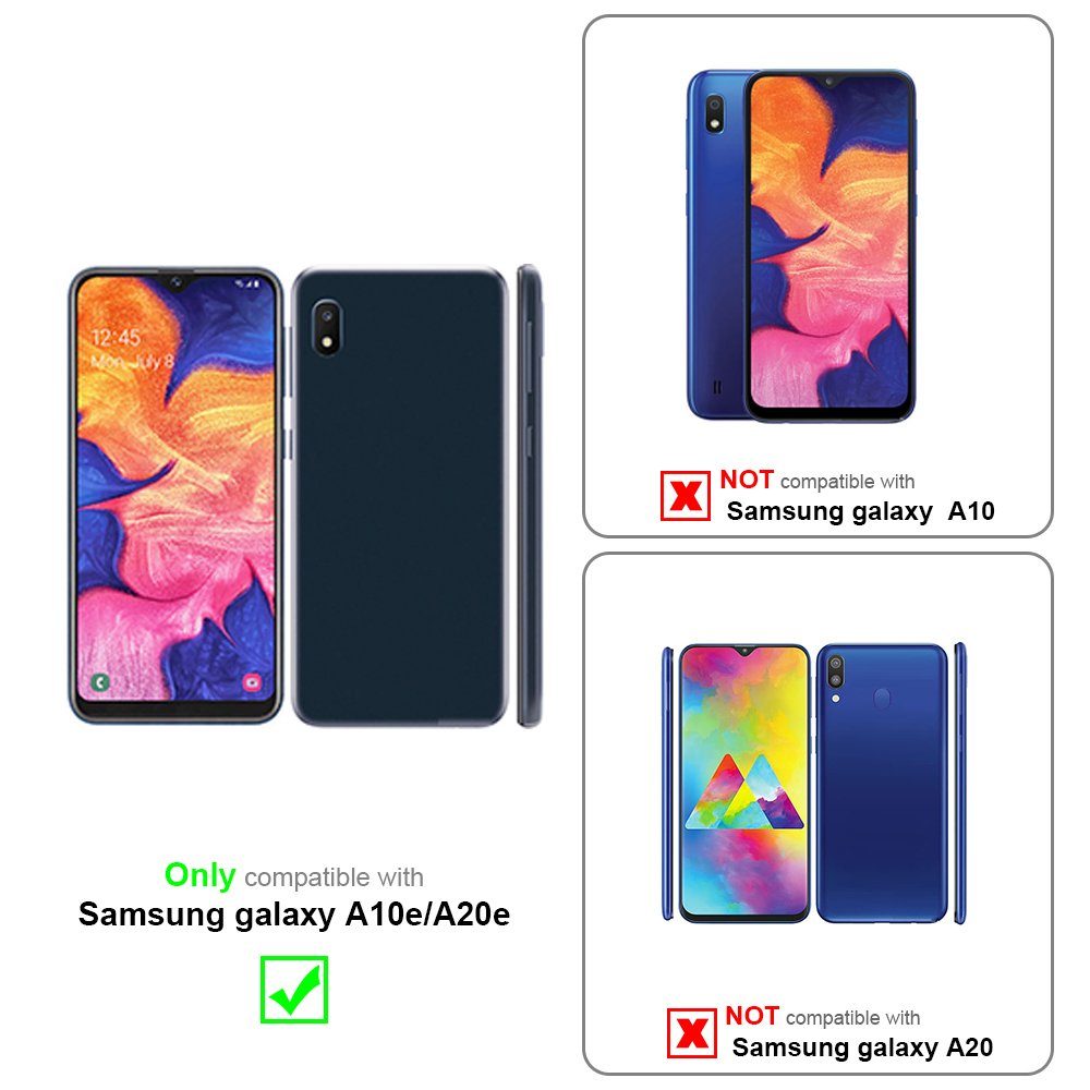 Cadorabo Handyhülle für Samsung Galaxy A10e / A20e Hülle Samsung Galaxy A10e / A20e, Flexible Hülle TPU Silikon Schutzhülle Back Cover Case