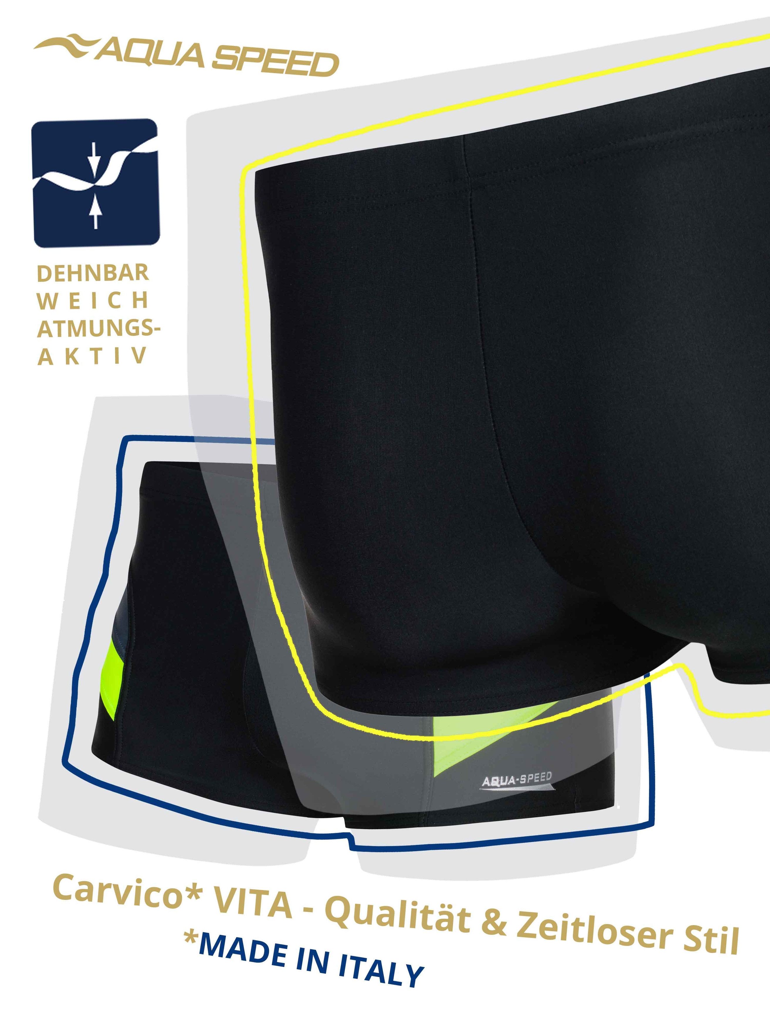 Aqua Speed Badehose Aron Übergröße Schwimmhose Schwarz Grau Rot 4XL (Athletische Modelle für leistungsorientierte Schwimmer) Konstante Spannung für kontrolliert – Bild 3 von 5