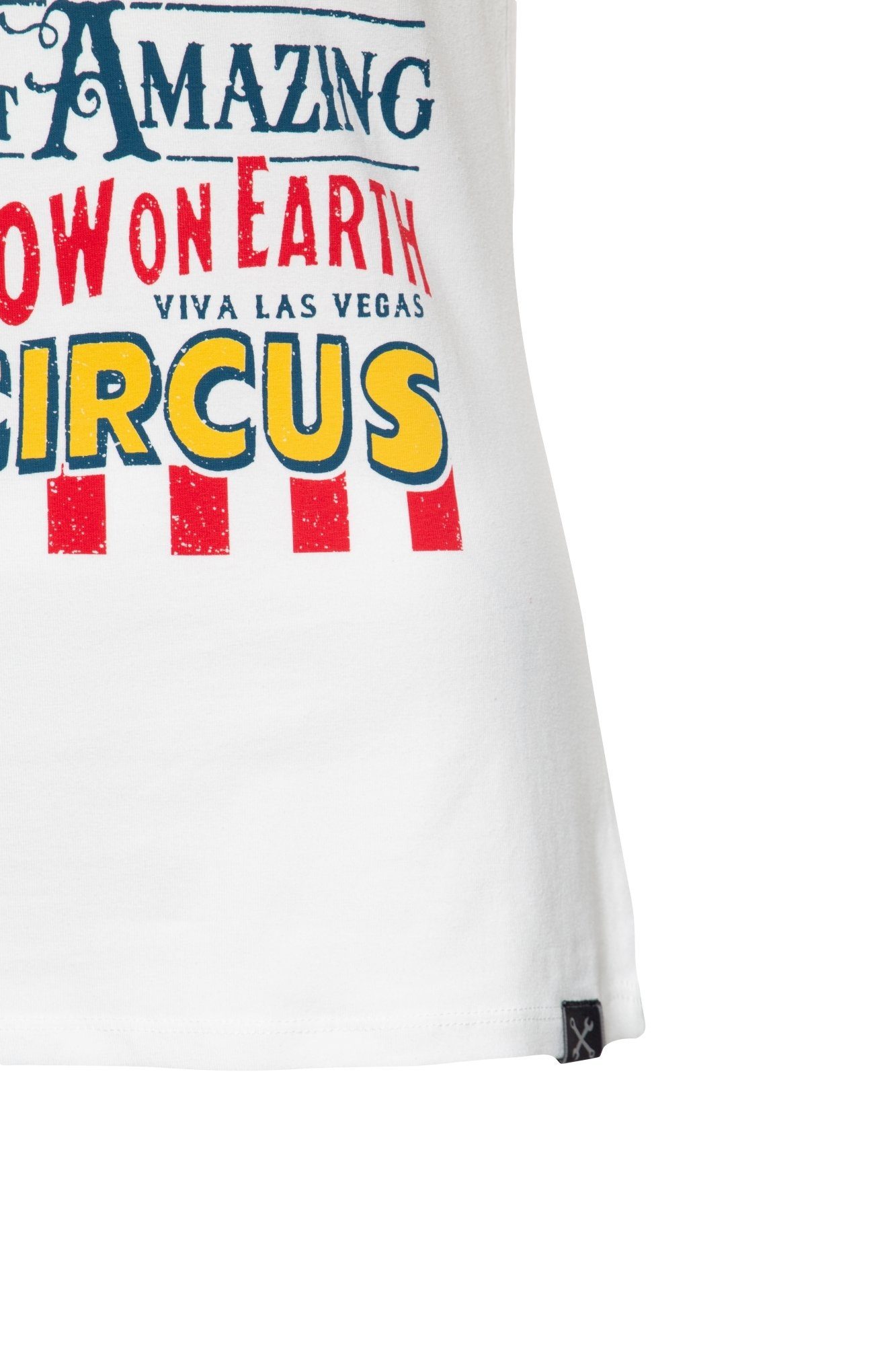 Circus mit Zirkus-Print Kurzarmshirt Retro-Optik in QueenKerosin