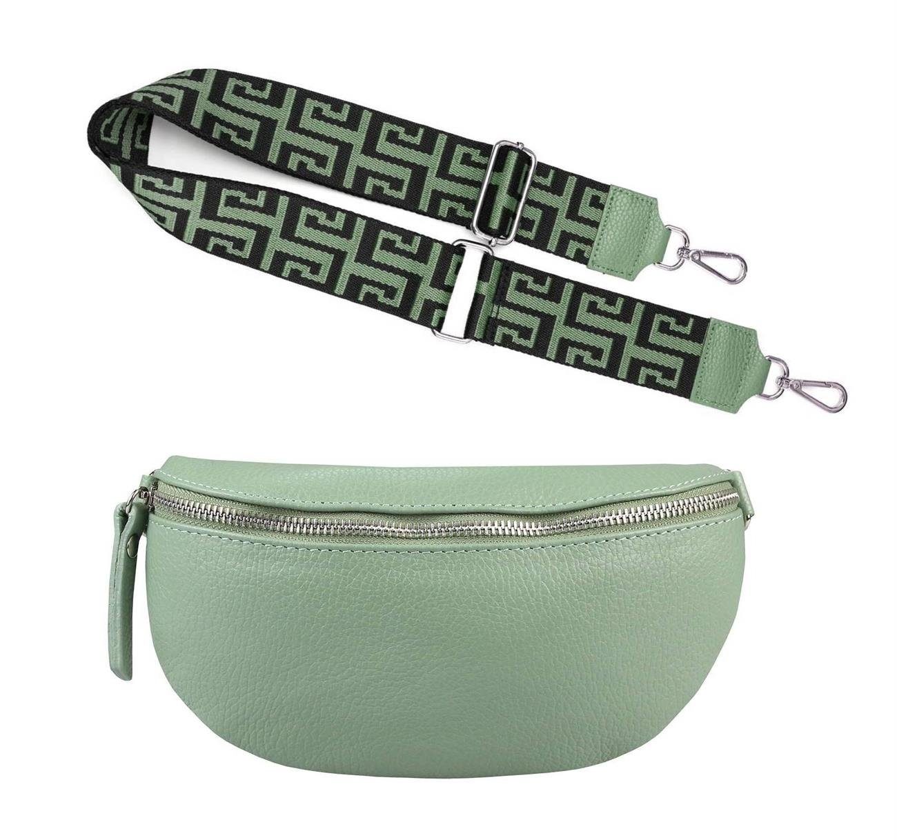 Bauchtasche Made in Italy Damen Leder Gürteltasche Hüfttasche Brusttasche Bodybag