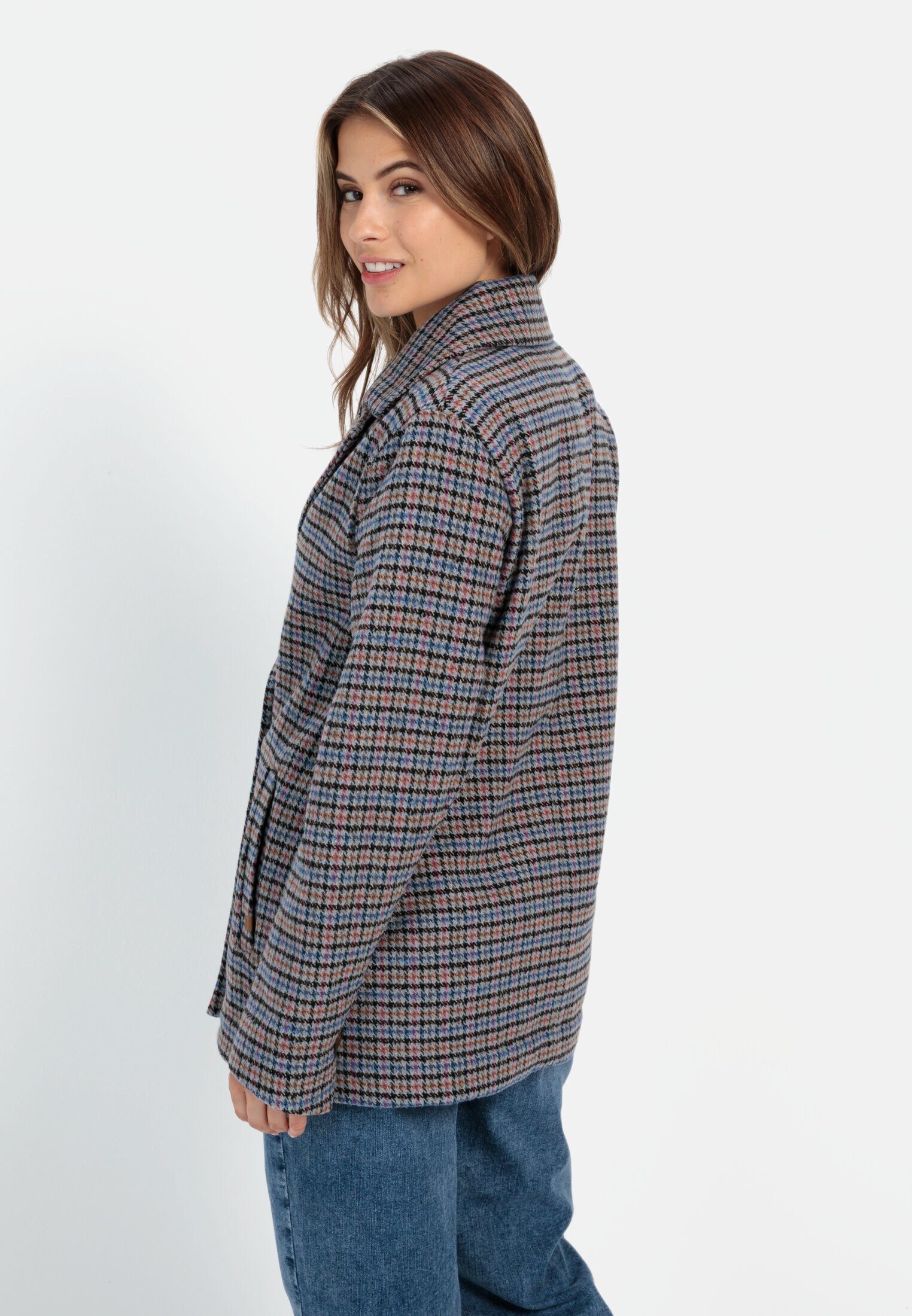 camel active Longblazer mit kariertem Muster günstig online kaufen