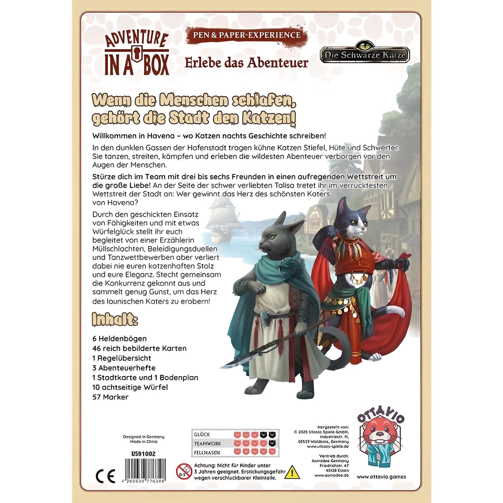 Ulisses Spiele Spiel ADVENTURE IN A BOX - Samtpfotentango DE