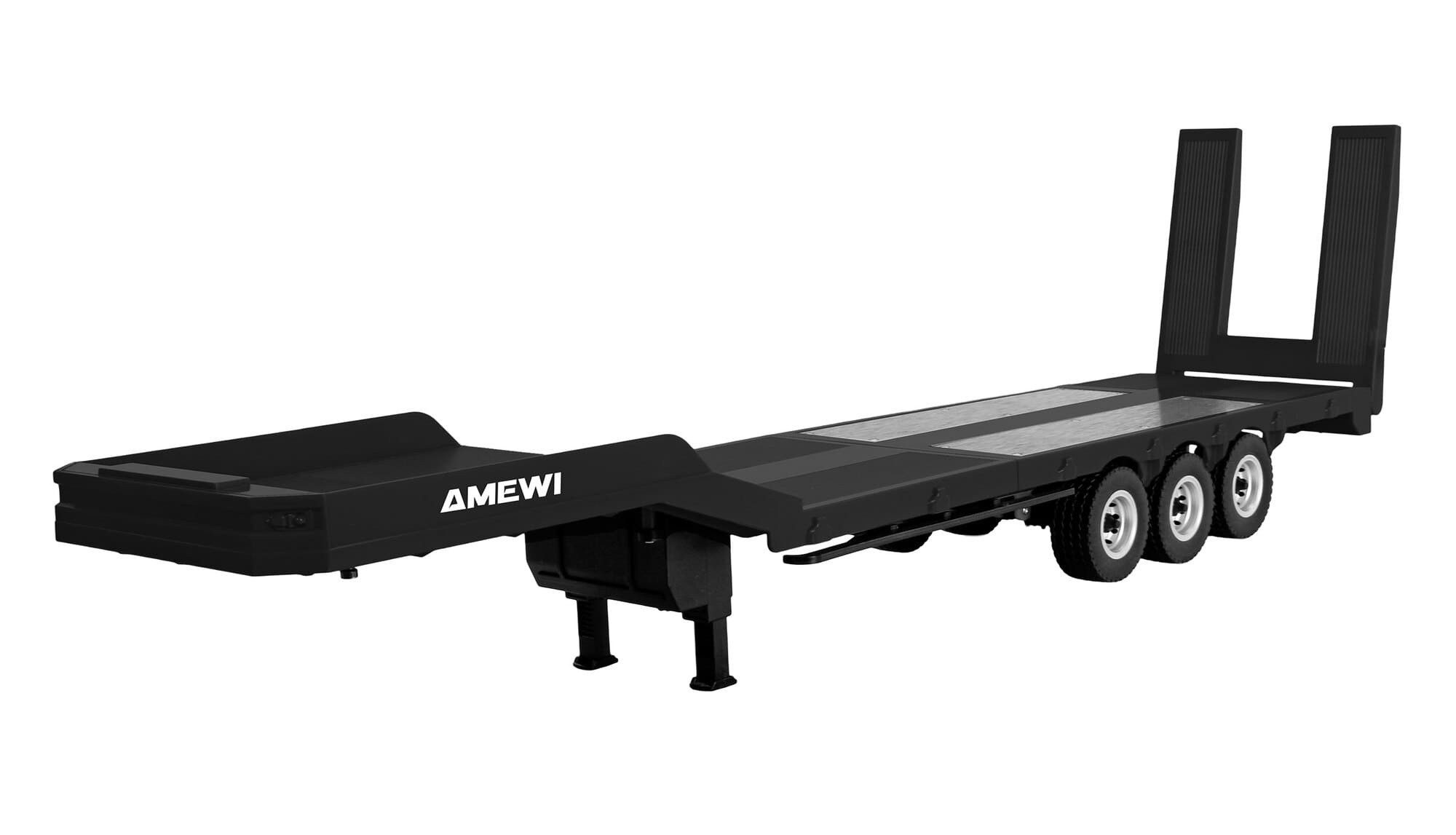 Amewi RC-Buggy Amewi Tieflader-Sattelauflieger Dreiachser für LKW Scania 1:18 Black