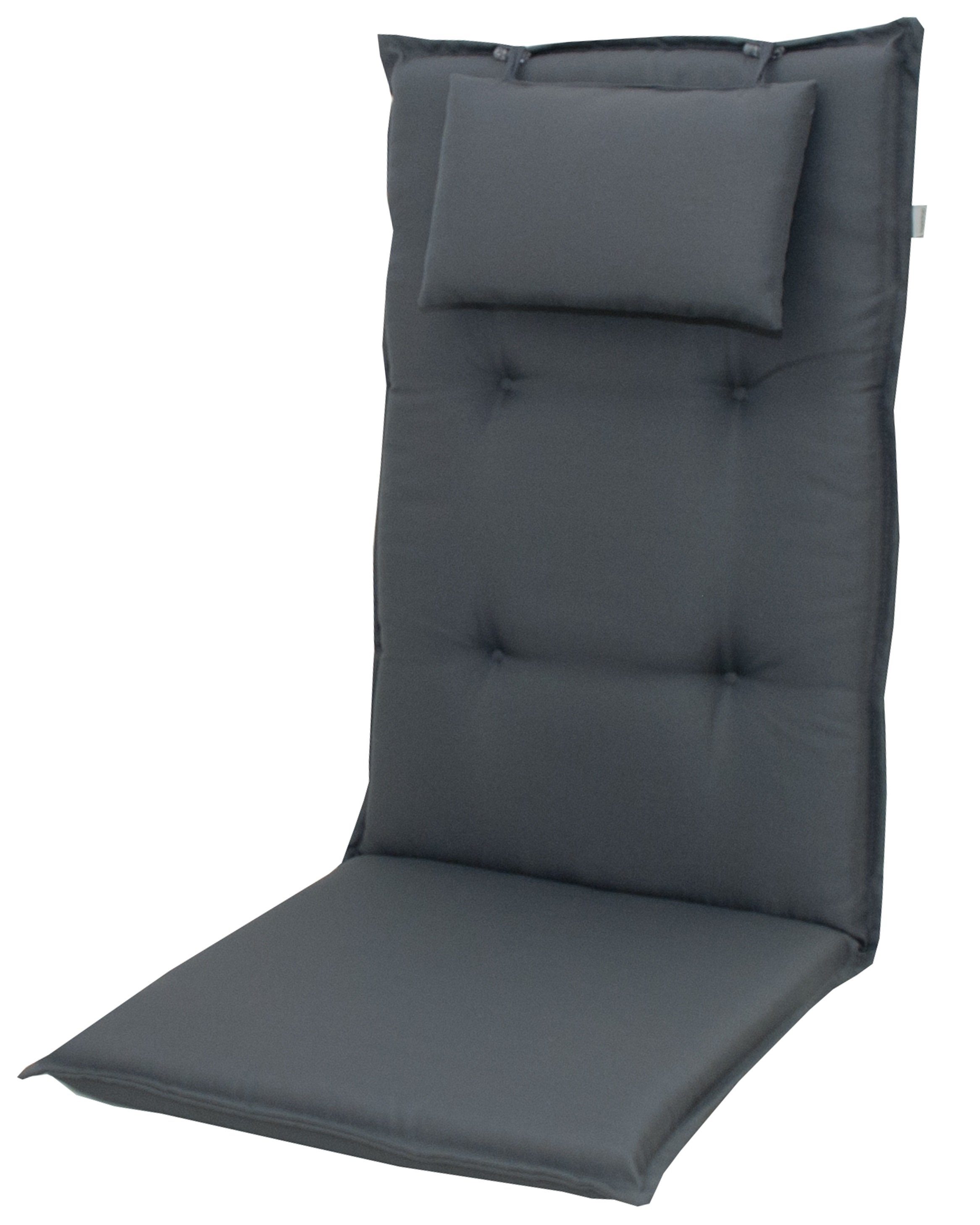 doppler® Hochlehnerauflage 7840 anthrazit Gartenstuhl Auflagen Kissen Polst günstig online kaufen