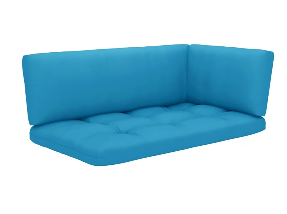 Kiefernholz 2-Sitzer-Palettensofa grün Kissen, Big-Sofa imprägniertes mit DOTMALL