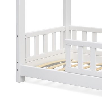 VitaliSpa® Kinderbett Kinderhausbett 70x140cm WIKI Weiß