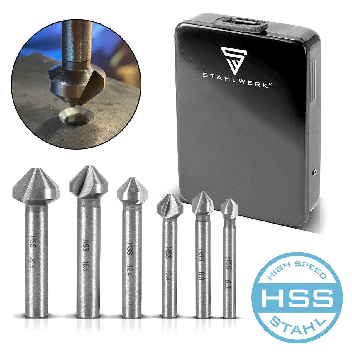 STAHLWERK Senkbohrer HSS Kegelsenker 6er Set günstig online kaufen