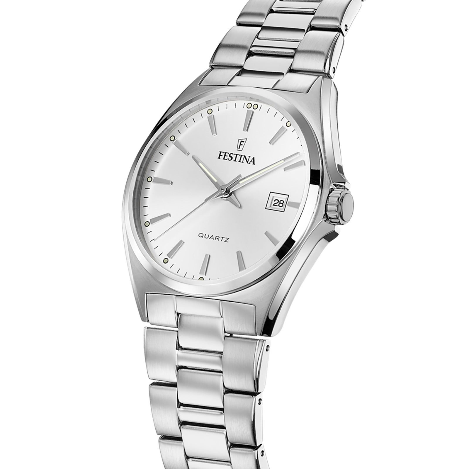 Festina Quarzuhr Festina Herrenuhr Klassik, (Analoguhr), Herren Armbanduhr rund, Edelstahlarmband silber, Casual