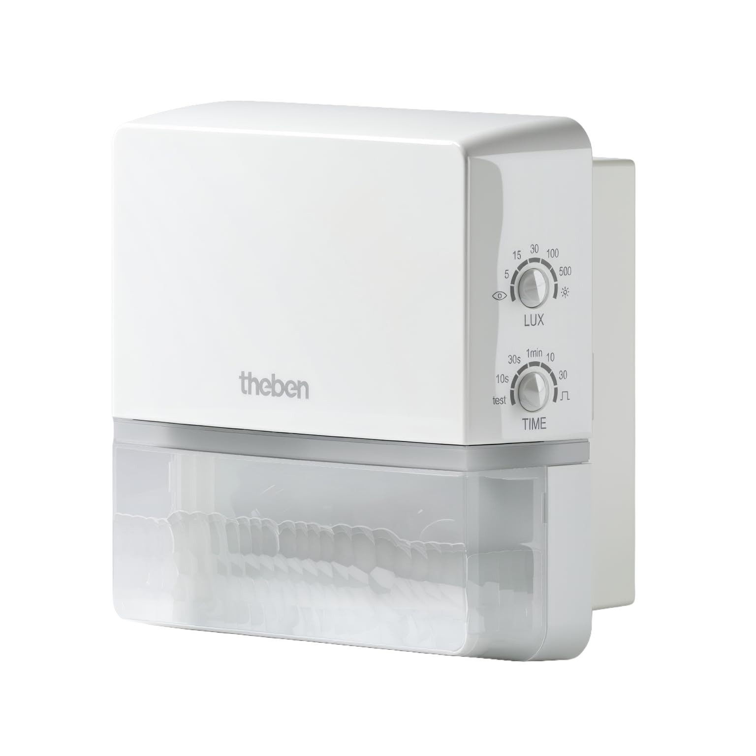 theben Bewegungsmelder TECTA D180 WH, PIR 180°, 14m Reichweite, Unterkriechschutz, Lichtmessung, IP55