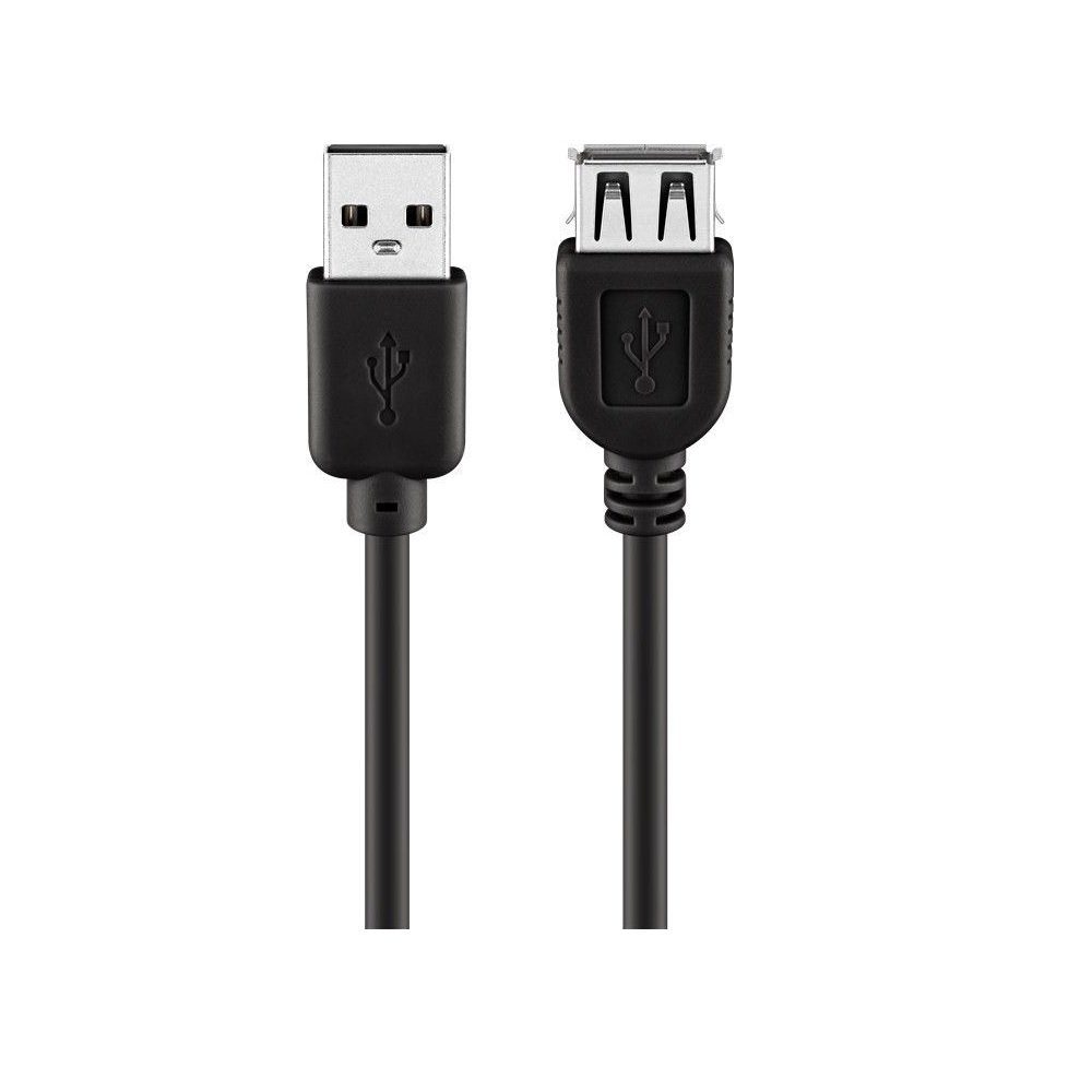 Goobay Wentronic USB 2.0 Verlängerung (A-Stecker auf A-Buchse) schwarz 1,8m Usb-кабель