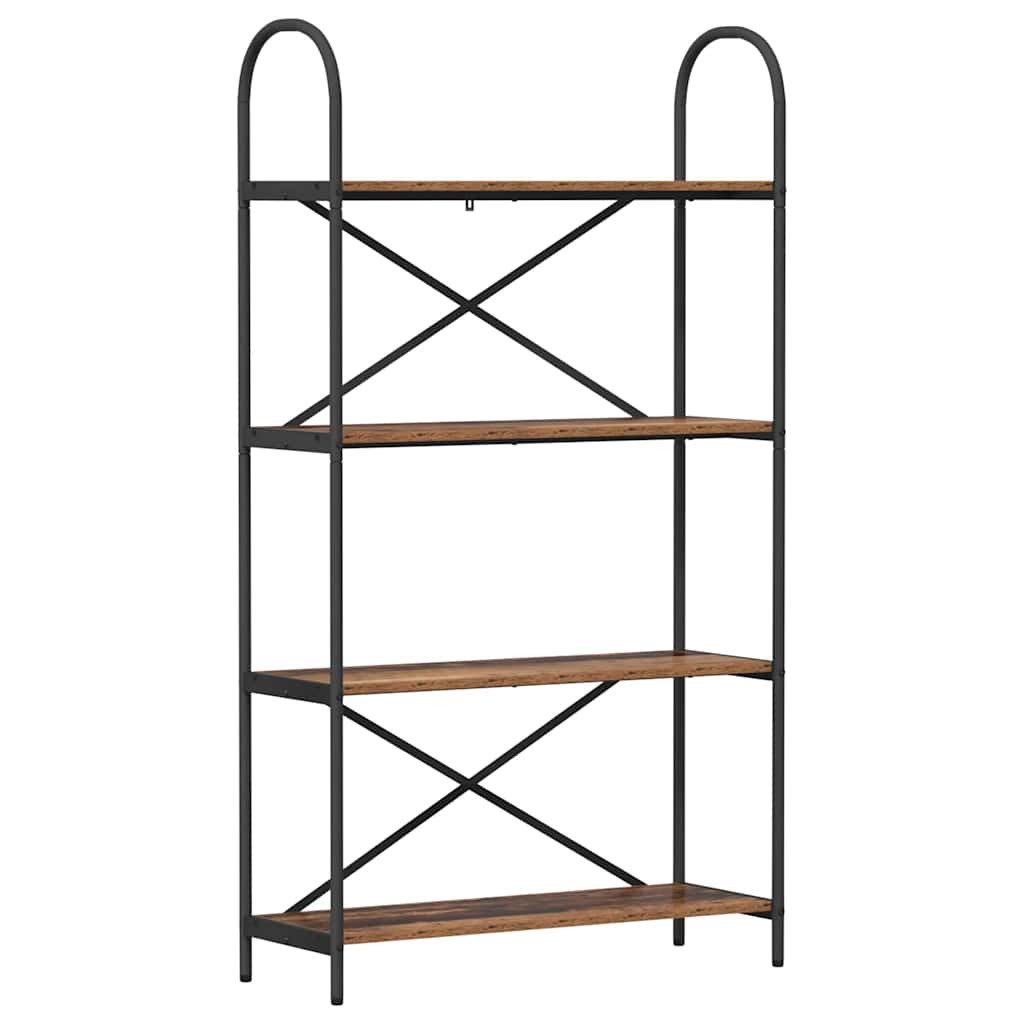 furnicato Bücherregal 80 x 30 x 146 cm Altholz, Stabiles Standregal mit 4 Ebenen für dein Wohnzimmer oder Büro