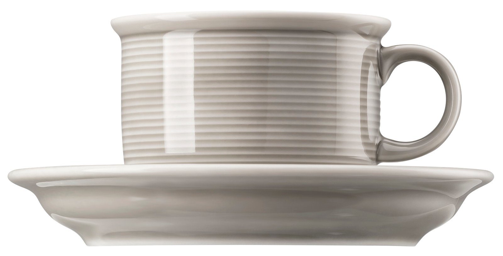 Thomas Porzellan Tasse Trend Colour Moon Grey Kaffeetasse 2tlg., Porzellan