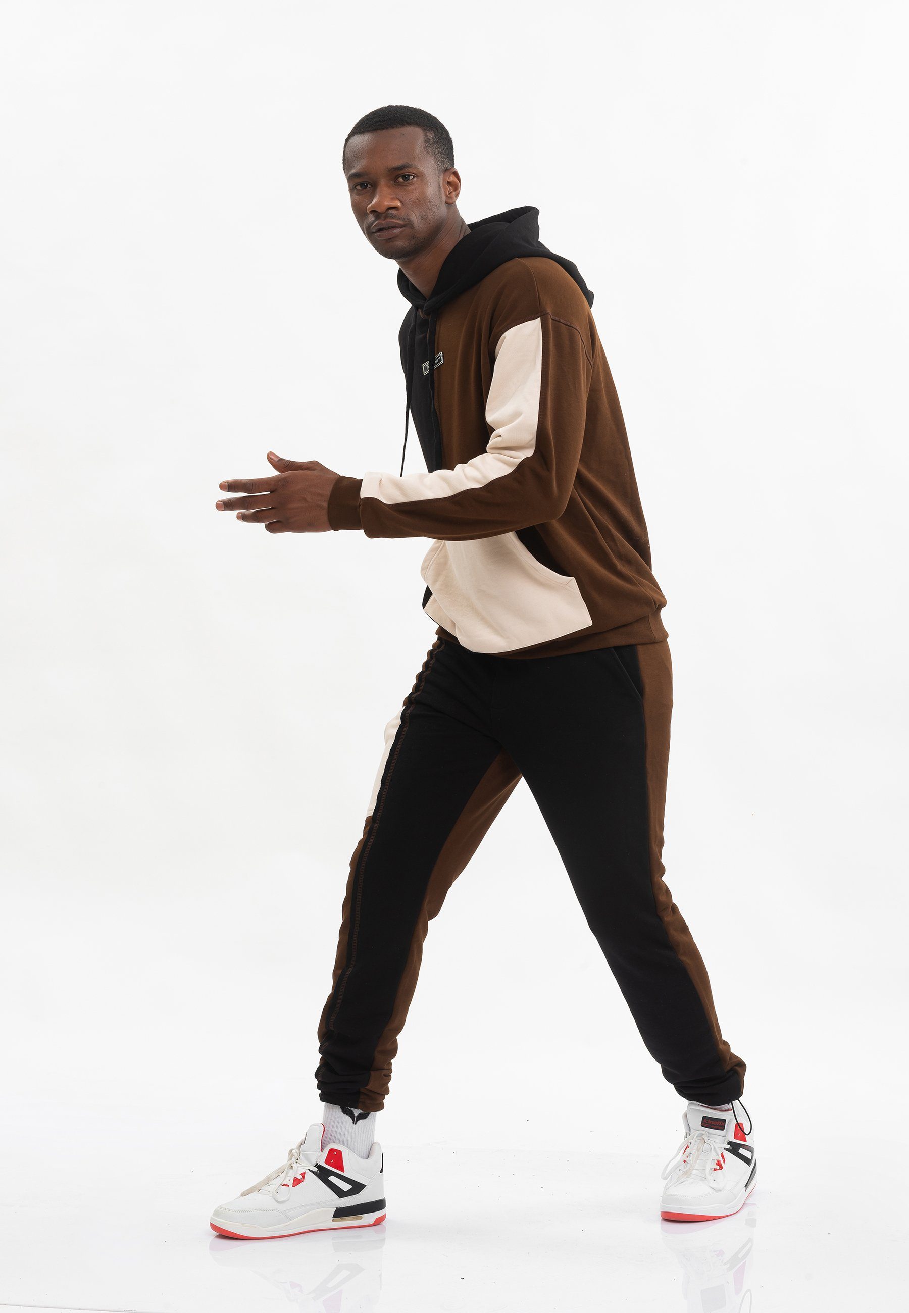 Tom Barron Sportanzug Colorblock Sporty Hoodie Set, mit Label-Applikationen günstig online kaufen