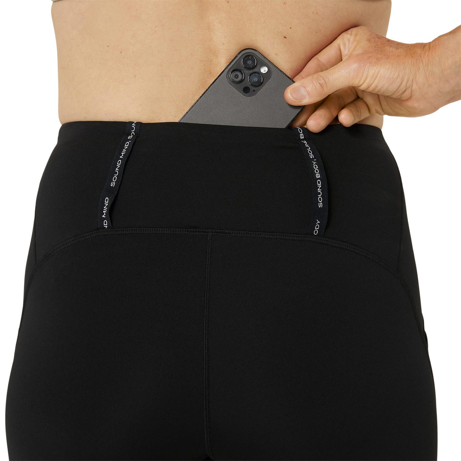 Asics Lauftights ROAD HIGH WAIST CAPRI TIGHT Schnelltrocknend, Reflektierend, Smartphone-Fach – Bild 4 von 5