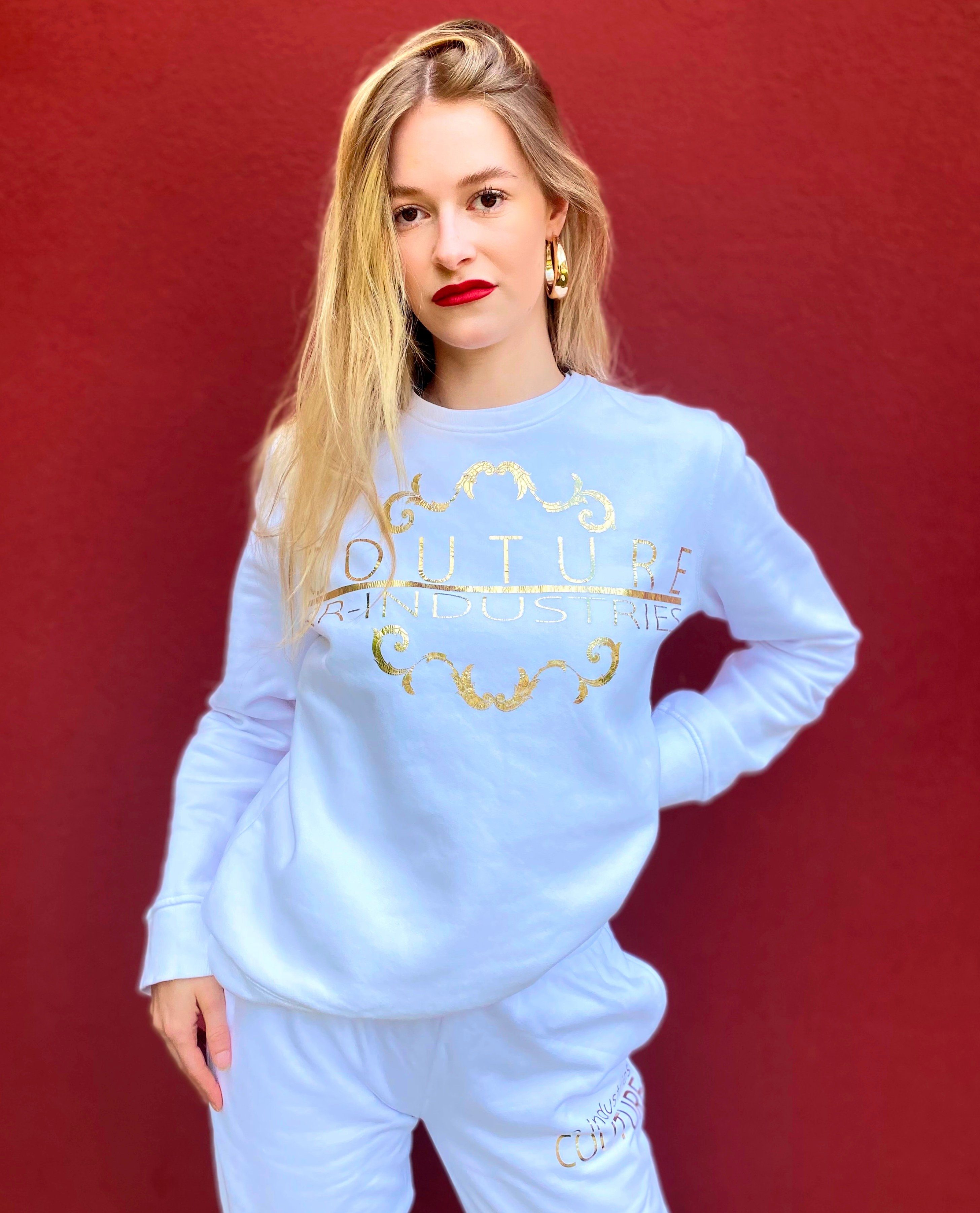 KR-Industries Rundhalspullover Sweat Couture Rundhalsausschnitt