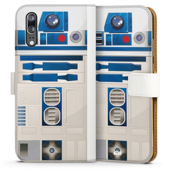 DeinDesign Handyhülle Star Wars R2D2 Fanartikel R2D2 Closeup - Star Wars Huawei P20 Hülle Handy Flip Case Wallet Cover Handytasche Leder
