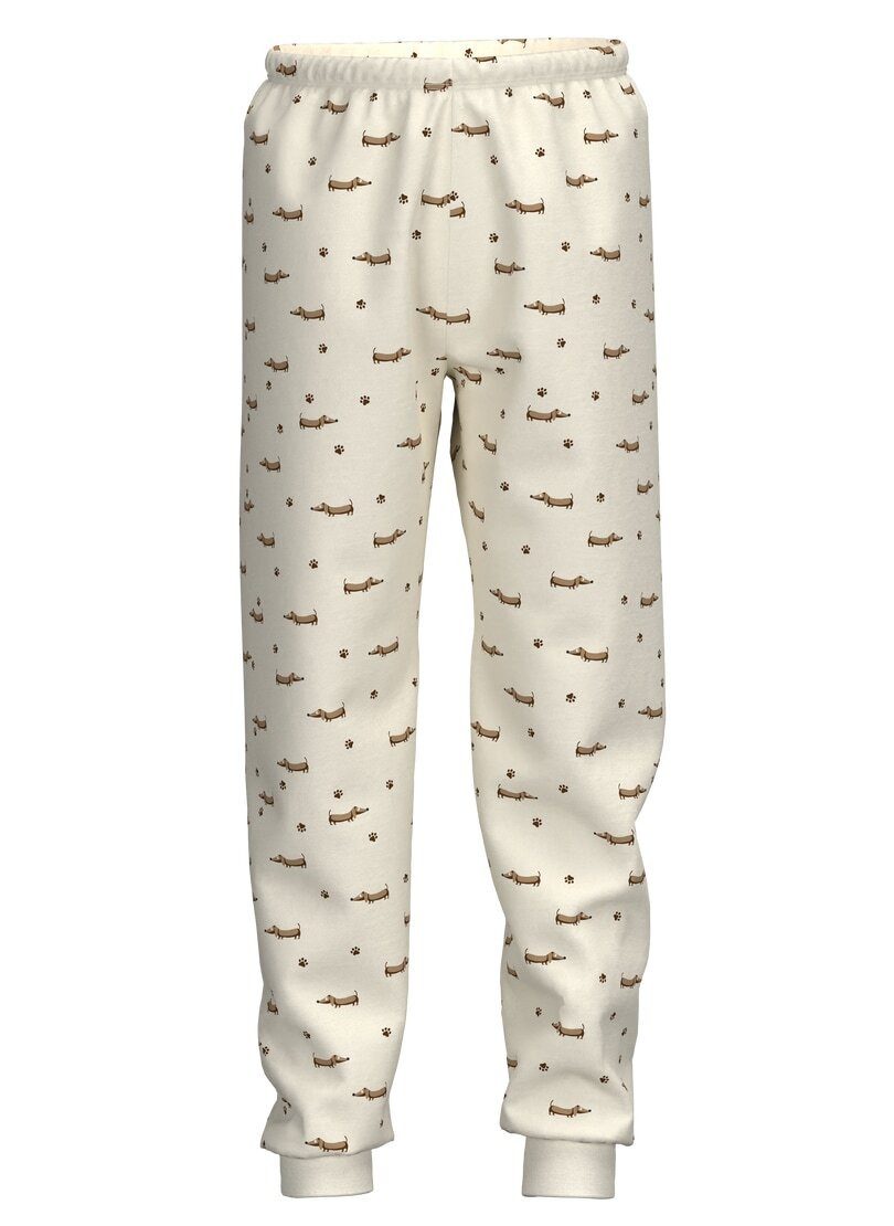 Trigema Jerseyhose TRIGEMA Kinder Schlafanzughose mit Dackel Print (1-tlg)