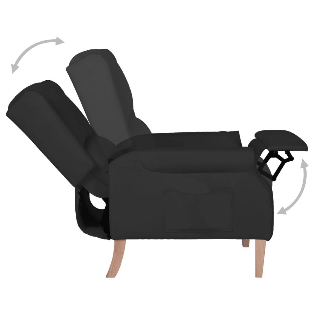Verstellbar furnicato Stoff Relaxsessel Schwarz Sessel