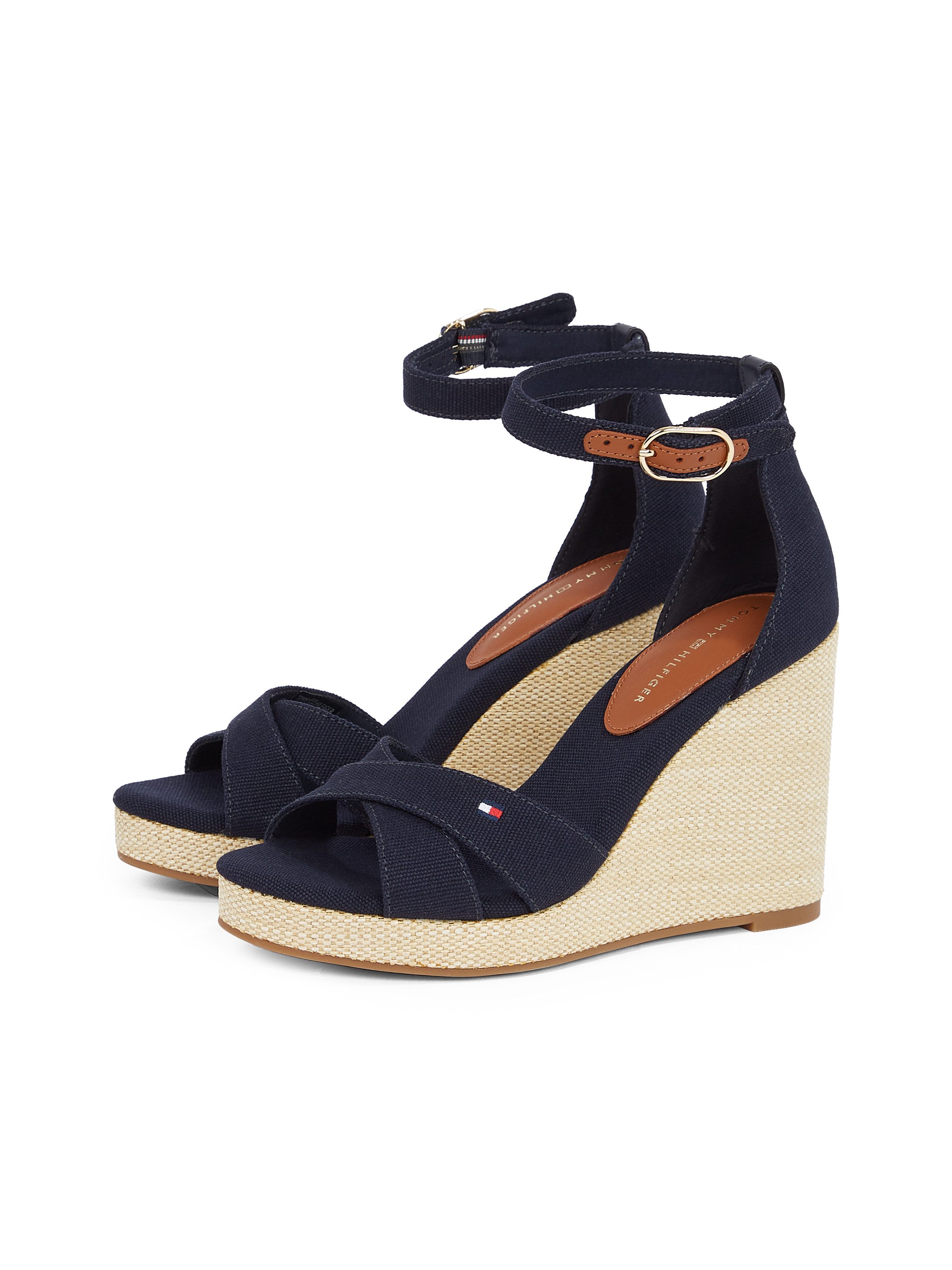 FLAG HIGH WEDGE ESPAD CRISSCROSS High-Heel-Sandalette