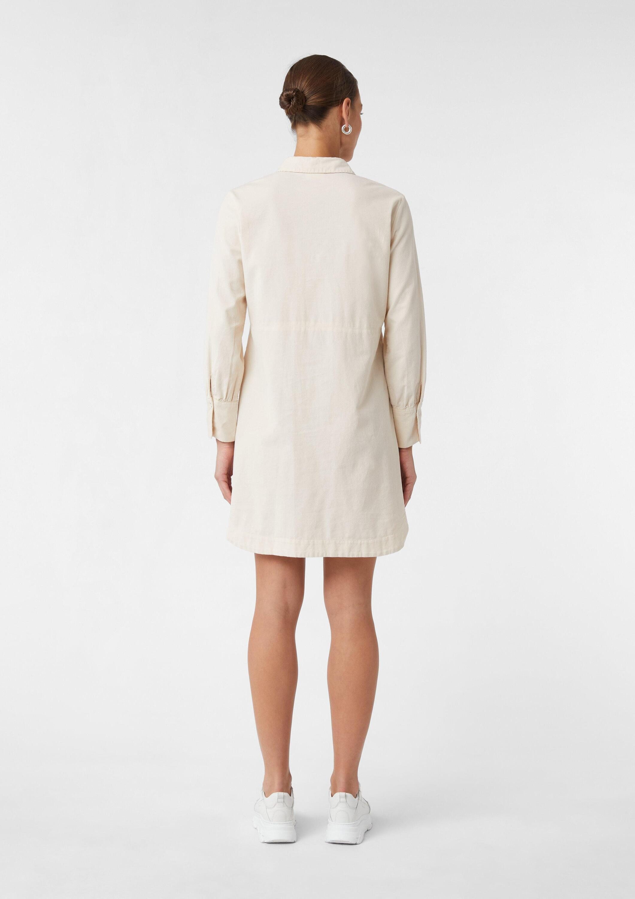 comma Minikleid Kleid Hemdblusenkleid aus Feincord