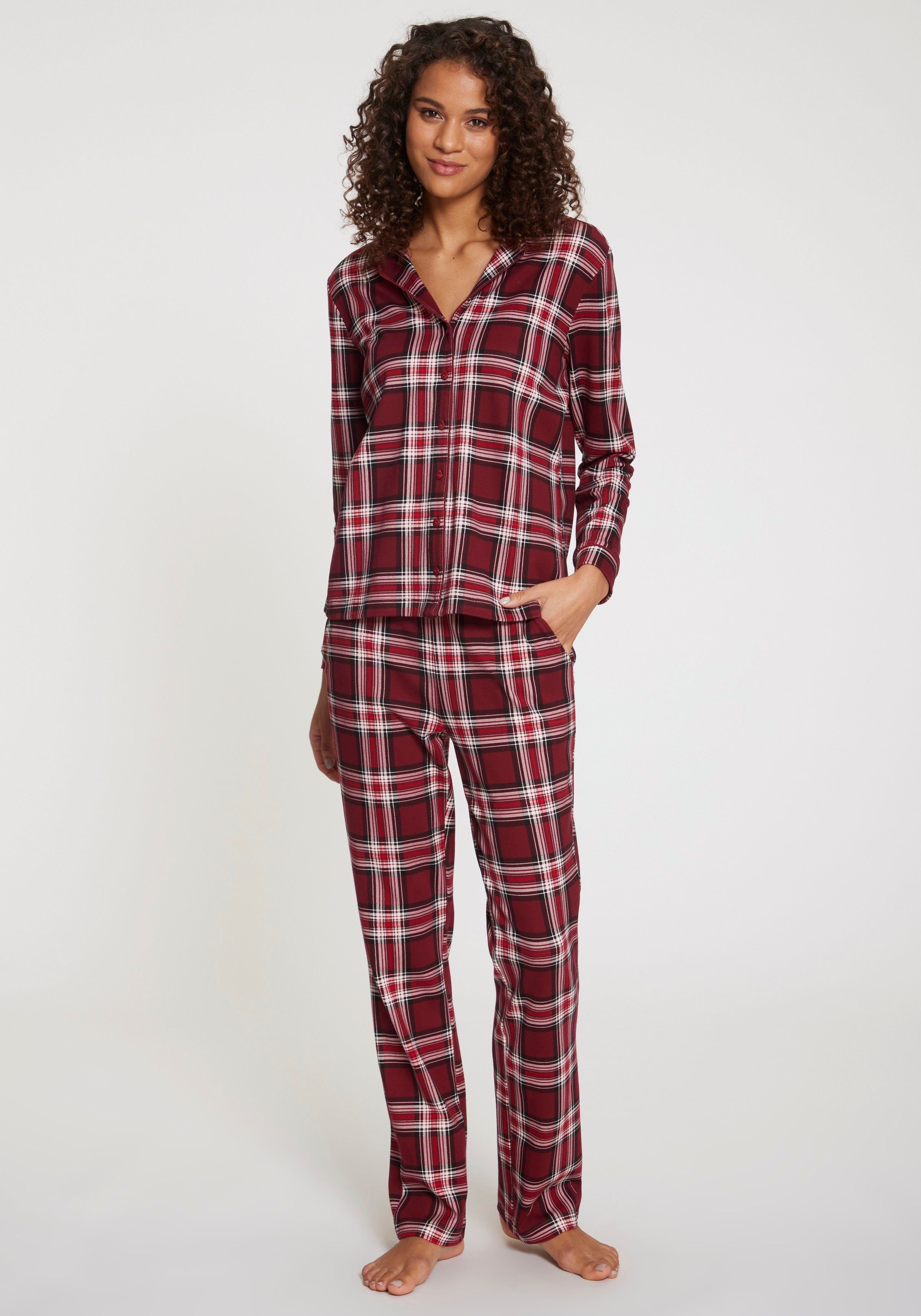 LASCANA Pyjama Set, 3-teilig, incl. Schlafmaske günstig online kaufen