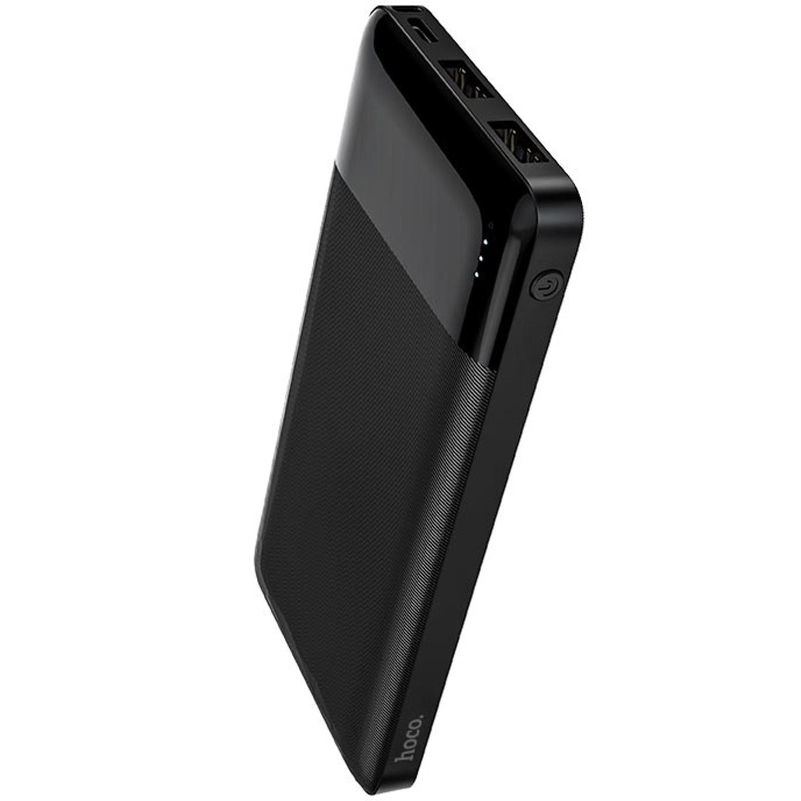 hoco. J72 Easy Travel Powerbank mit 2x USB A Ladebuchse 10000 mAh (5 V), LED Akkustandsanzeige Laden von 2 Geräten gleichzeitig