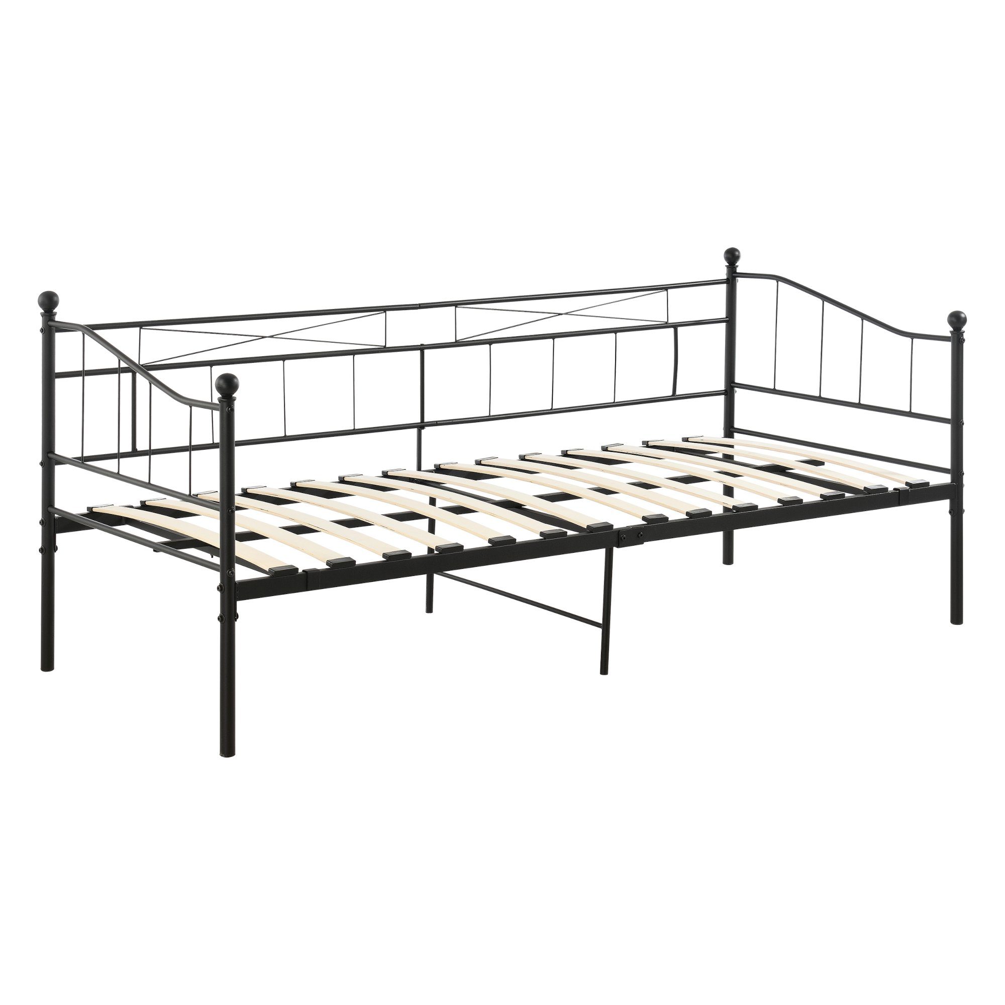 en.casa Metallbett, »Arjeplog« Tagesbett Bettgestell 90x200cm günstig online kaufen
