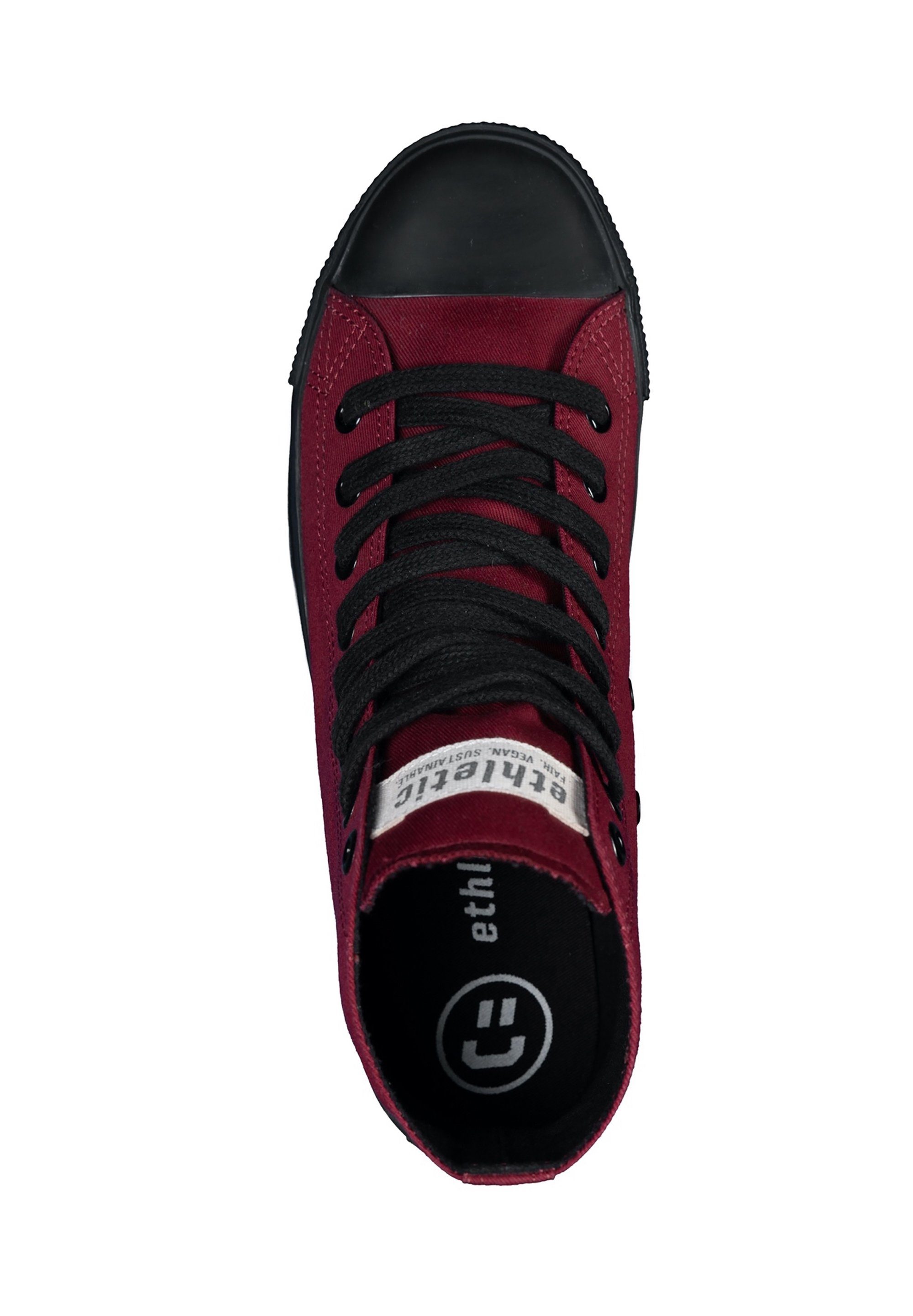 ETHLETIC Black Cap Hi jet Produkt - Fairtrade blood black Cut Sneaker true