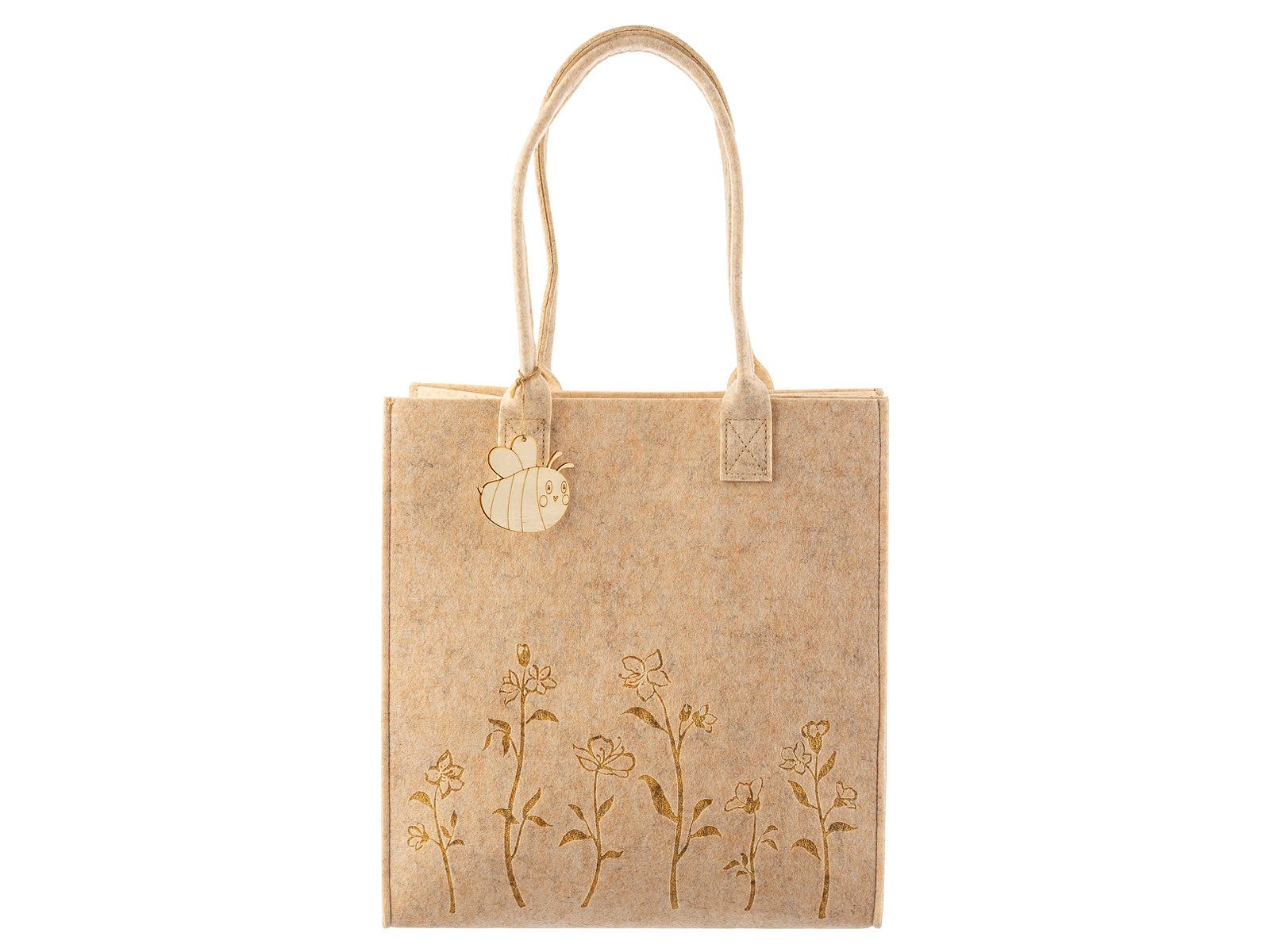 NOOR LIVING Shopper Filztasche Shopper 32124 Blumenwiese (1-tlg), Bienenanhänger