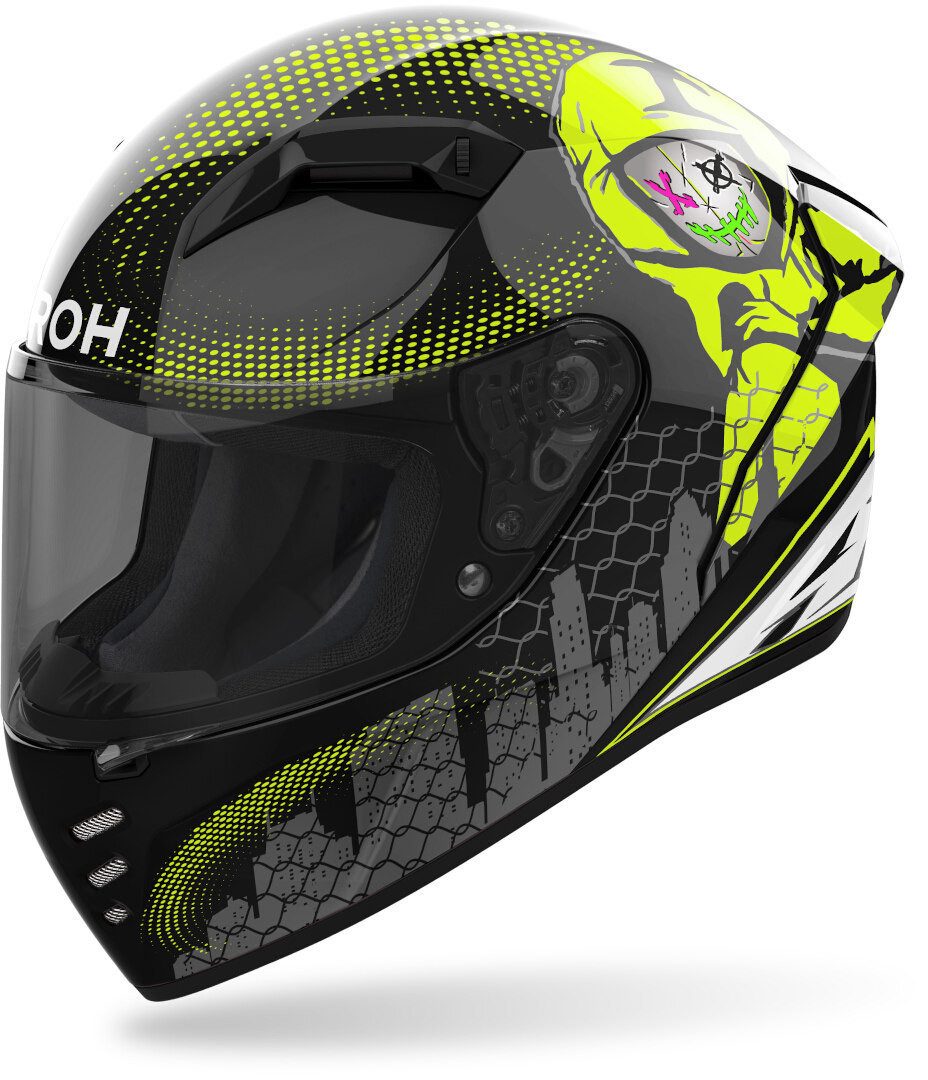 Airoh Motorradhelm Connor Gamer Helm, vorbereitet für Kommunikationssystem