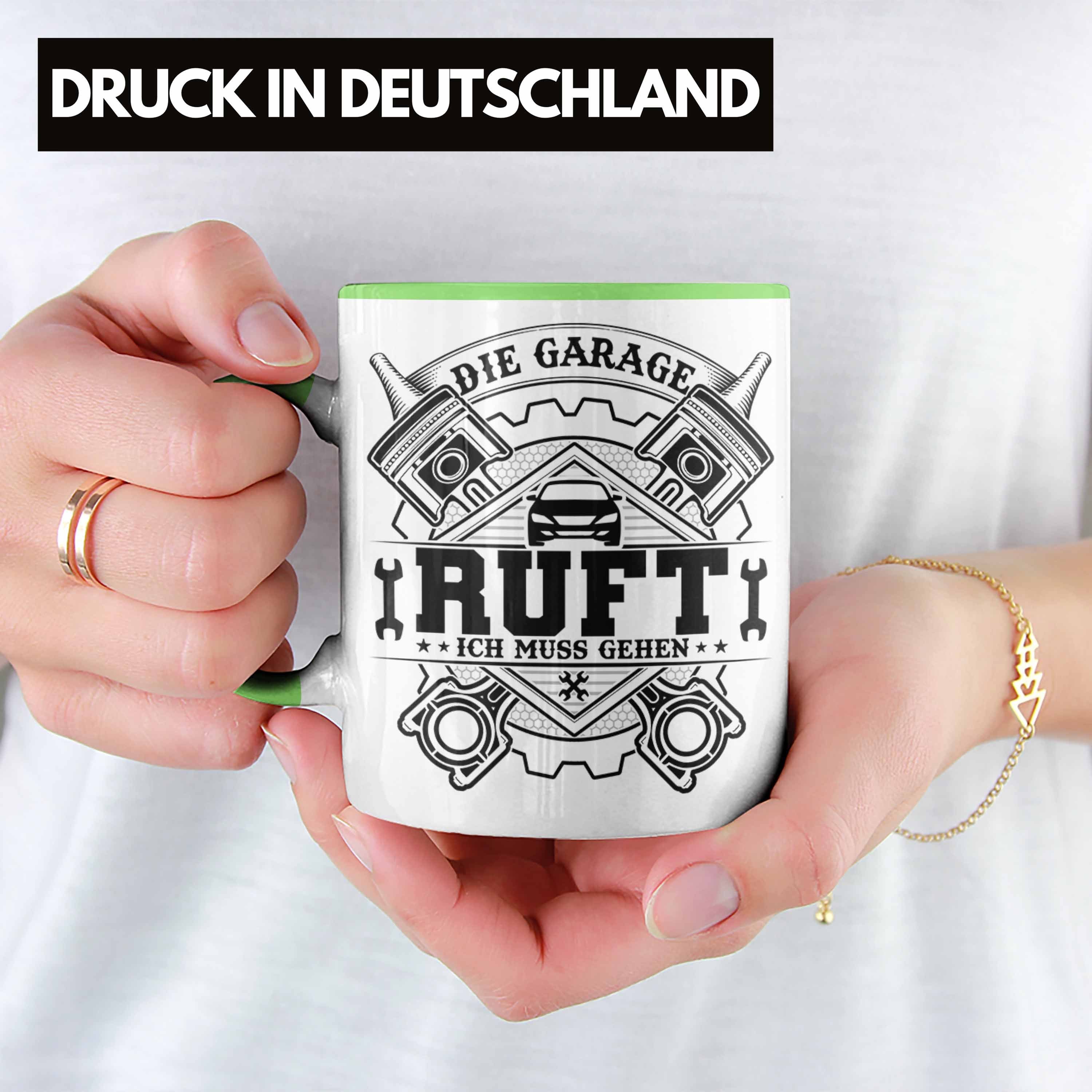 Geschenk Tasse Grün Spruch Trendation KFZ Männer KFZ Mechaniker Tasse Mechatroniker Geschenk