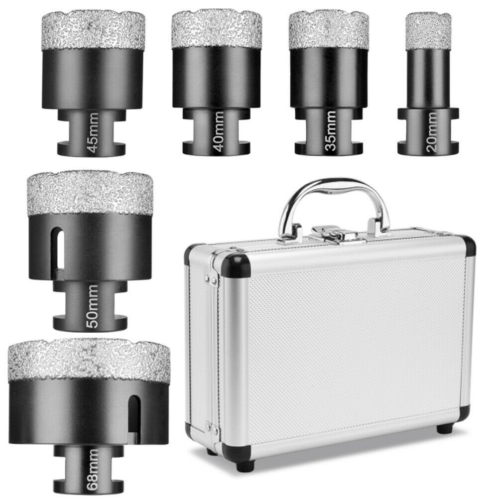 XERSEK Дрильsatz 6in1 20-68mm Lochsäge Diamantbohrer Fliesenbohrer Hohlbohrer, (M14 Hohlbohrer, - 20mm / 35mm / 40mm / 45mm / 50mm /68mm)