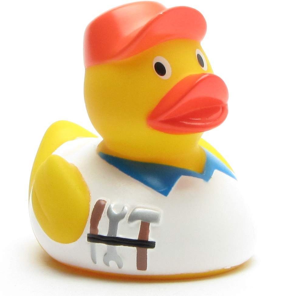 weiss - Duckshop Badeente - Hausmeister Quietscheente Badespielzeug