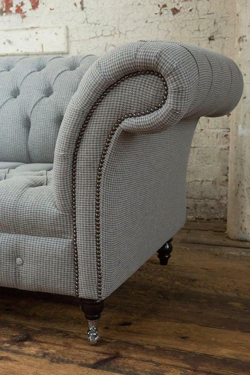 JVmoebel 3-Sitzer Made in Couch XXL Europe 3 Graue Sitzer, Sofa Polster Designer