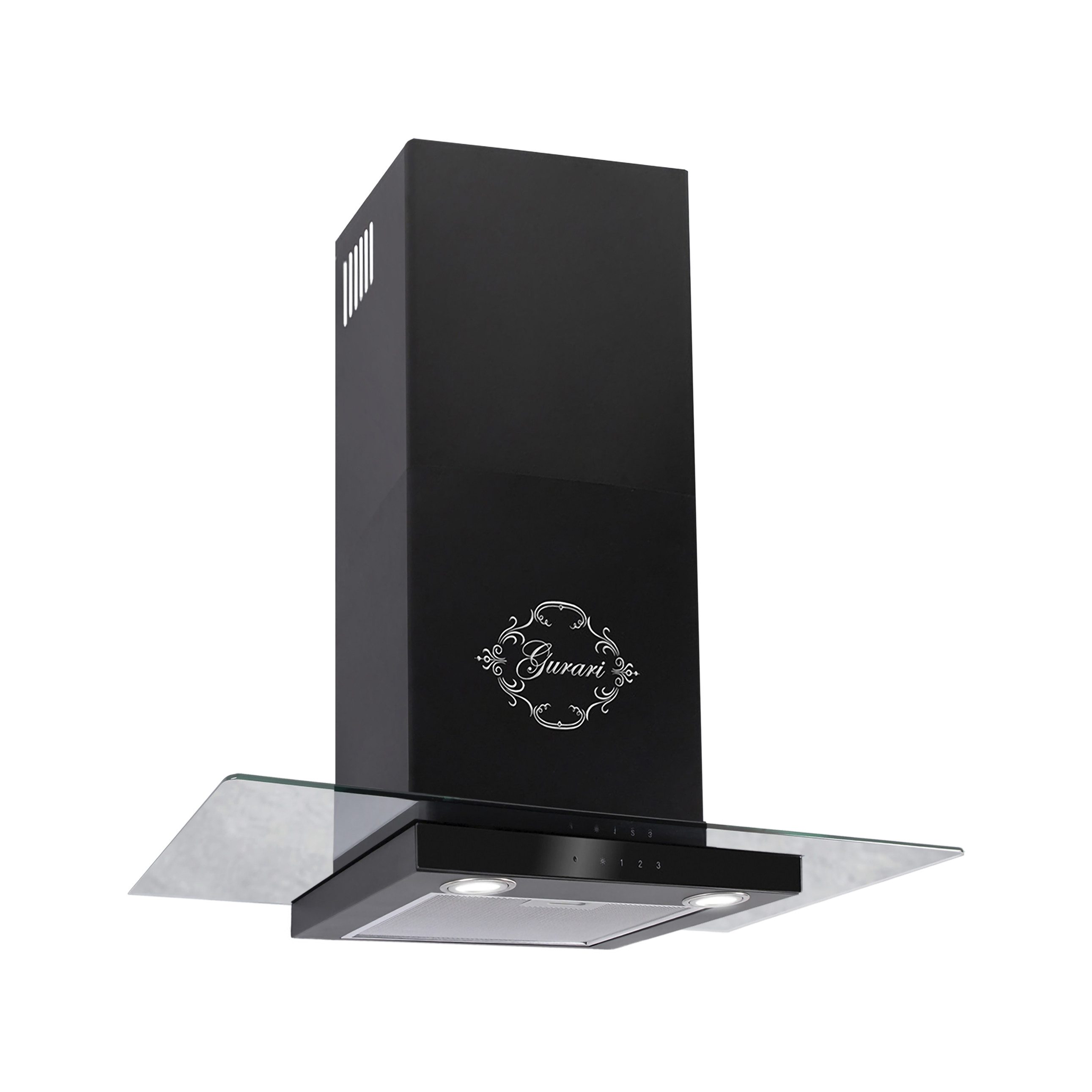 GURARI Wandhaube GCH T 466 60 BL PRIME. Dunstabzugshaube 60 cm 1000m³/h. GCH T 466 60 BL PRIME. Dunstabzugshaube 60 cm 1000m³/h., Schwarz Glas, EEK A, Touch Control, Abluft/Umluft