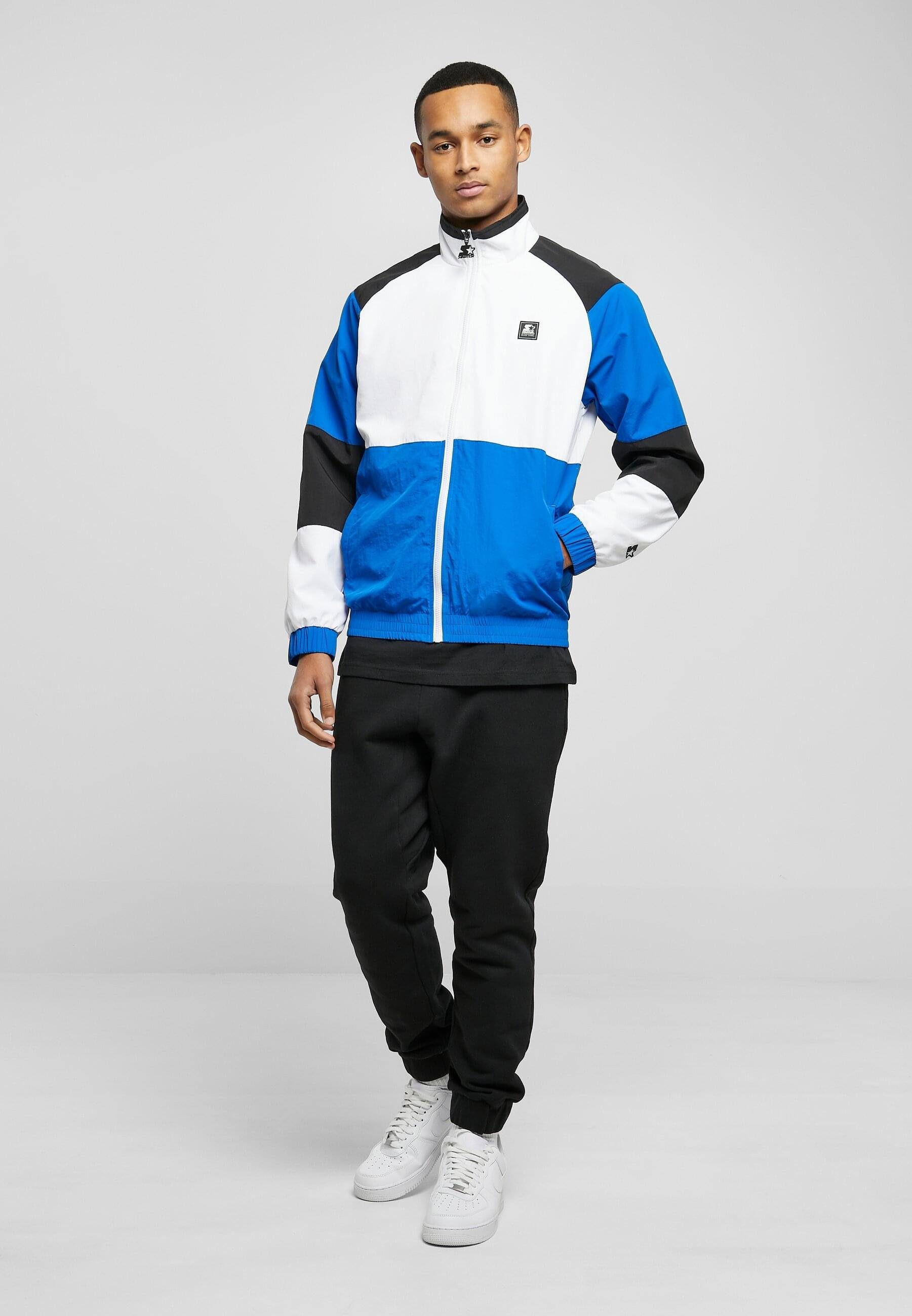 Starter Blouson Herren Starter white/cobaltblue/black Color Retro (1-St) Jacket Block