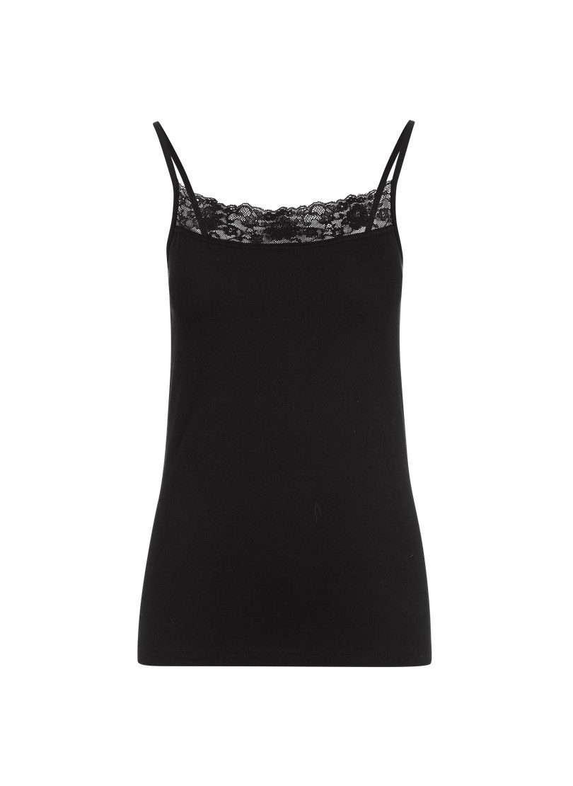 Trigema Unterhemd TRIGEMA Spaghettiträger Unterhemd mit Spitze (1-St) günstig online kaufen