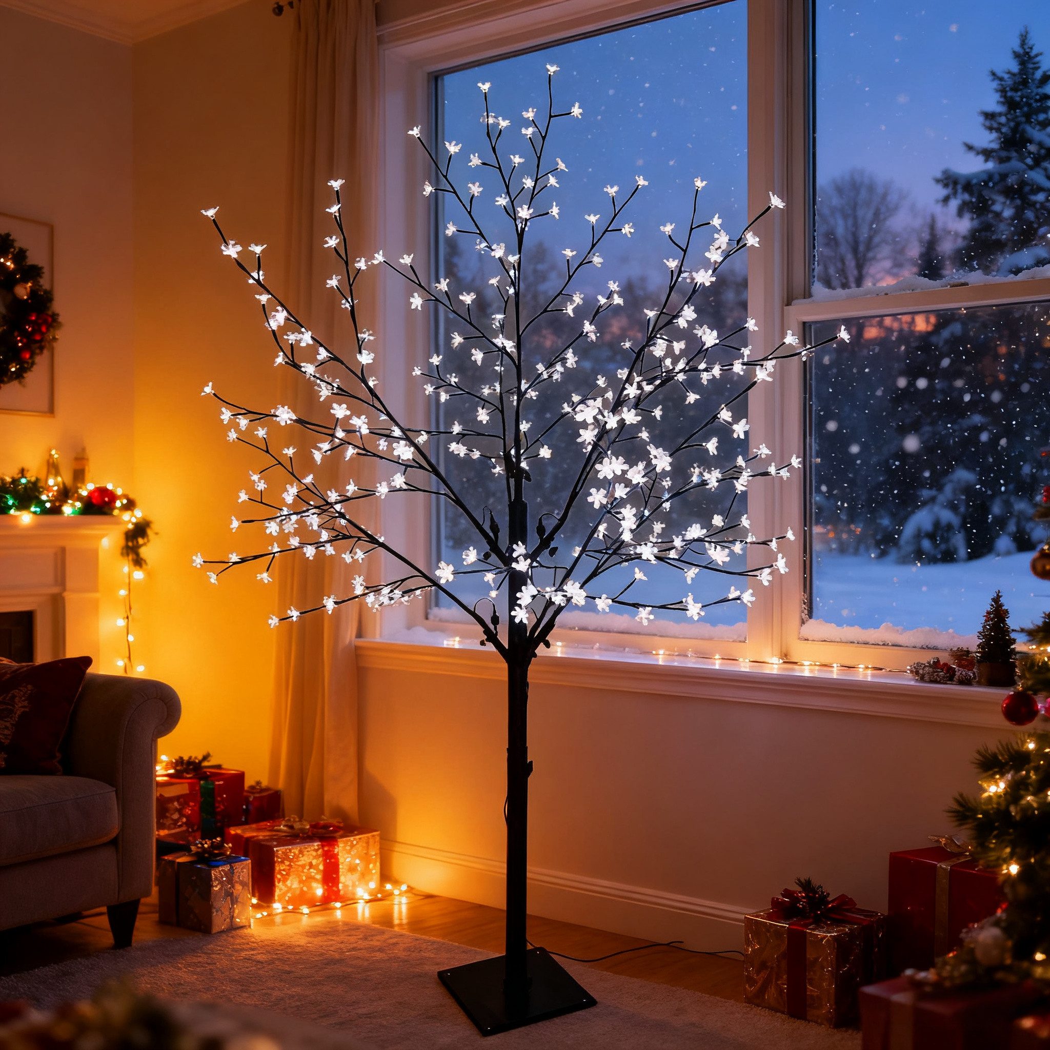 CCLIFE LED Baum Led Lichterbaum Indoor Weihnachtsbaum, Kirschblütenbaum Lic günstig online kaufen