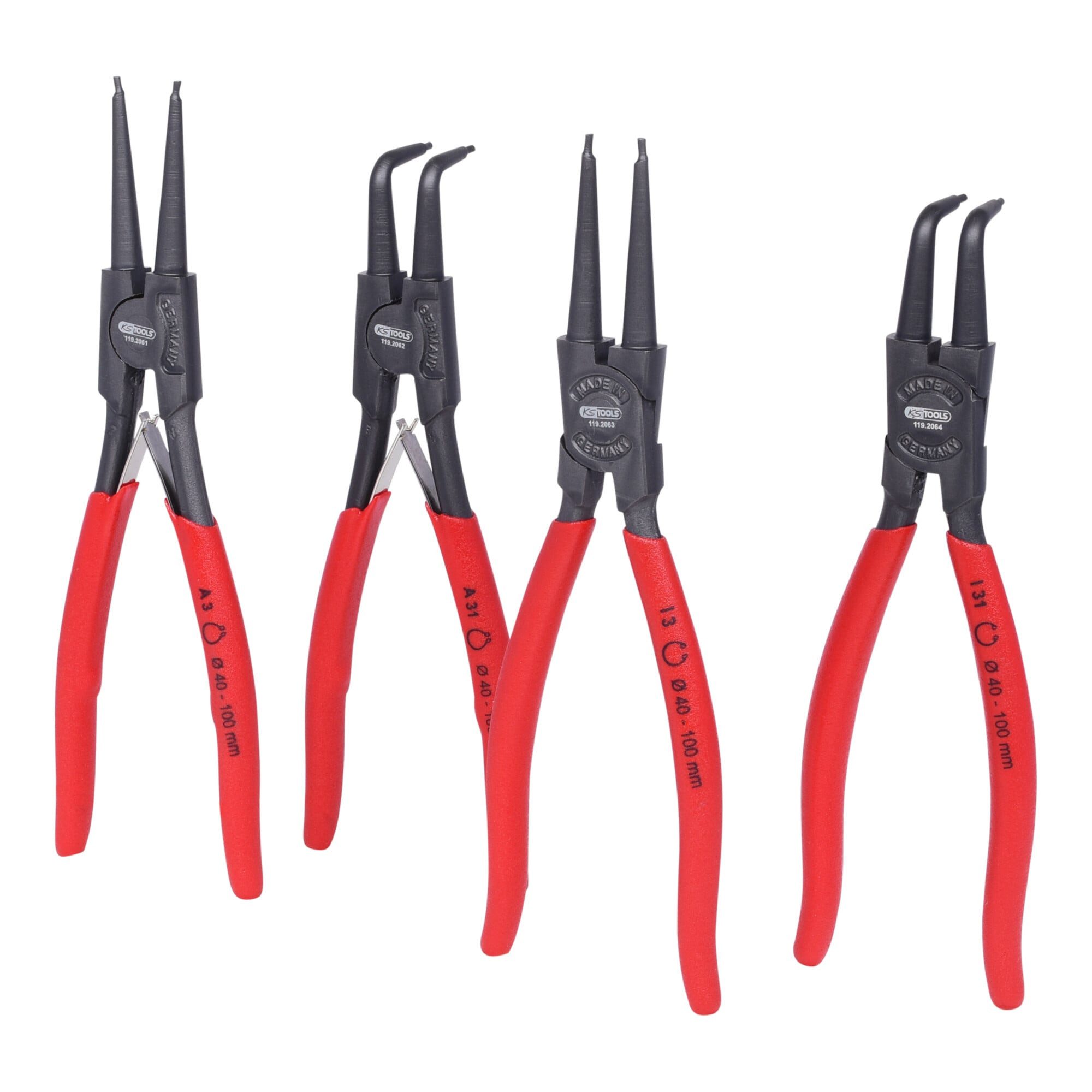 KS Tools Zangenset KS Tools Sicherungszangen-Satz, 40-100 mm, 4-teilig