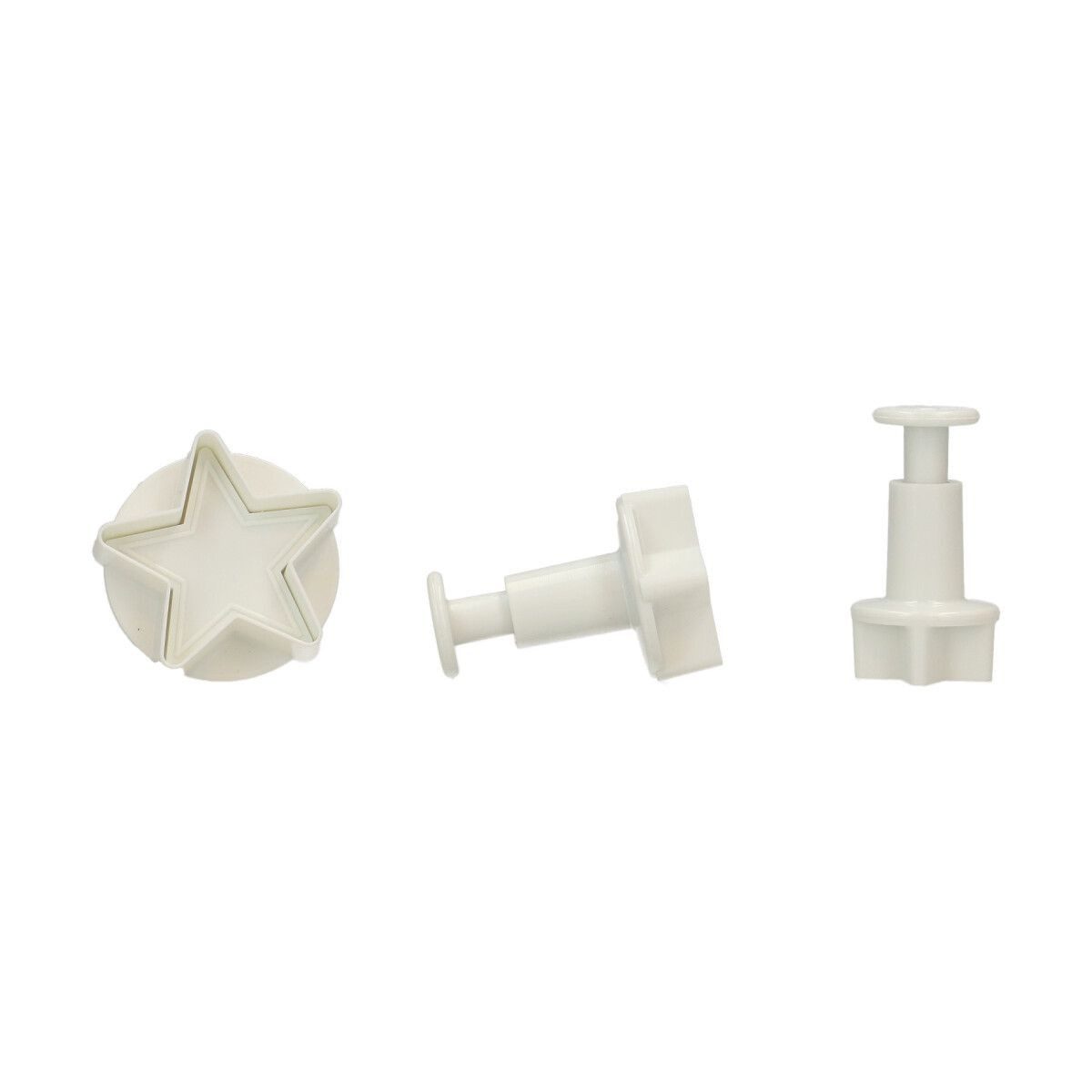 Wilton Ausstechform Wilton Plunger Cutter/ Stempel- Ausstecher 3er Set, Kunststoff, (Set, 3-St), mit Auswerfer
