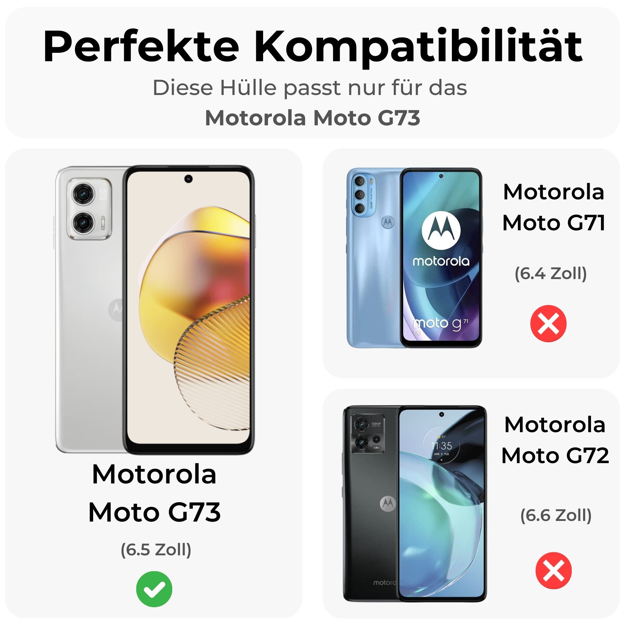 betterfon Handykette für Motorola Moto G73 5G Handyhülle mit Band & Kordel Bumper, Hände frei – mit Silikonhülle & Schnur für flexiblen Alltag