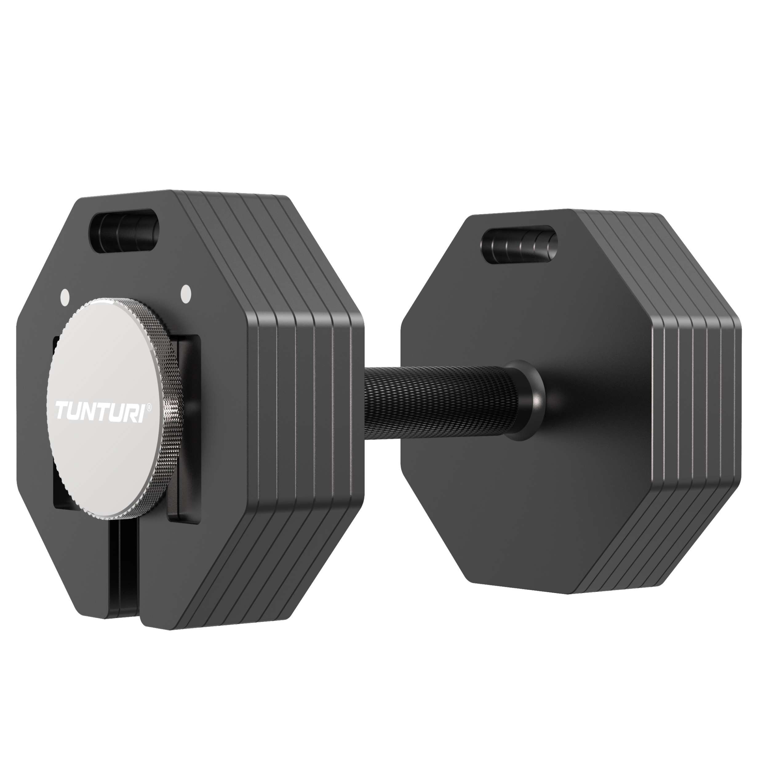 Tunturi Dumbbell Verstellbare Kurzhantel – 4 bis 28 kg - Stahl – Rapid Series