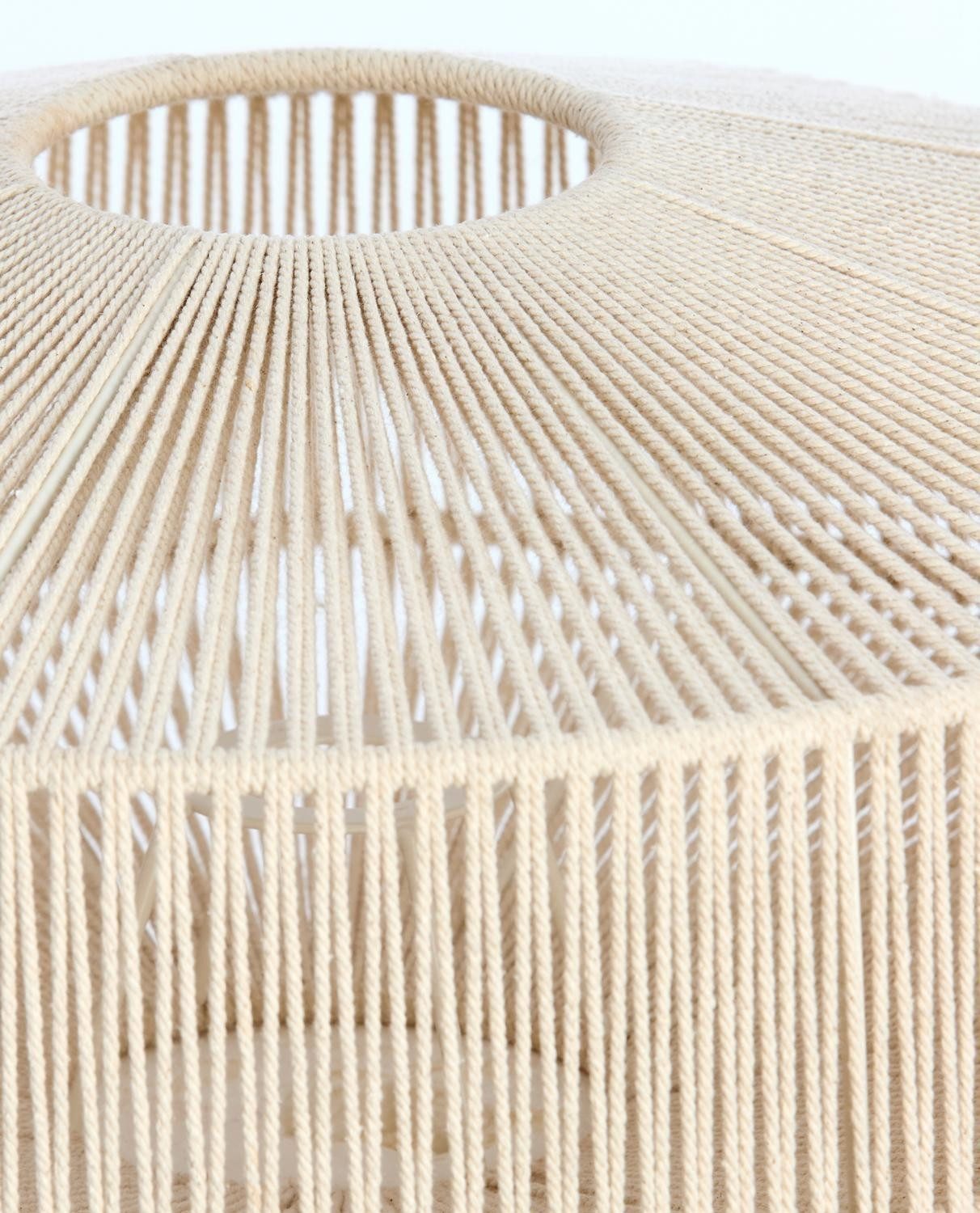 Light & Living Lampenschirm BILJANA, Ø 31 cm, Creme, Baumwolle, Eisen, ohne Lampenfuß