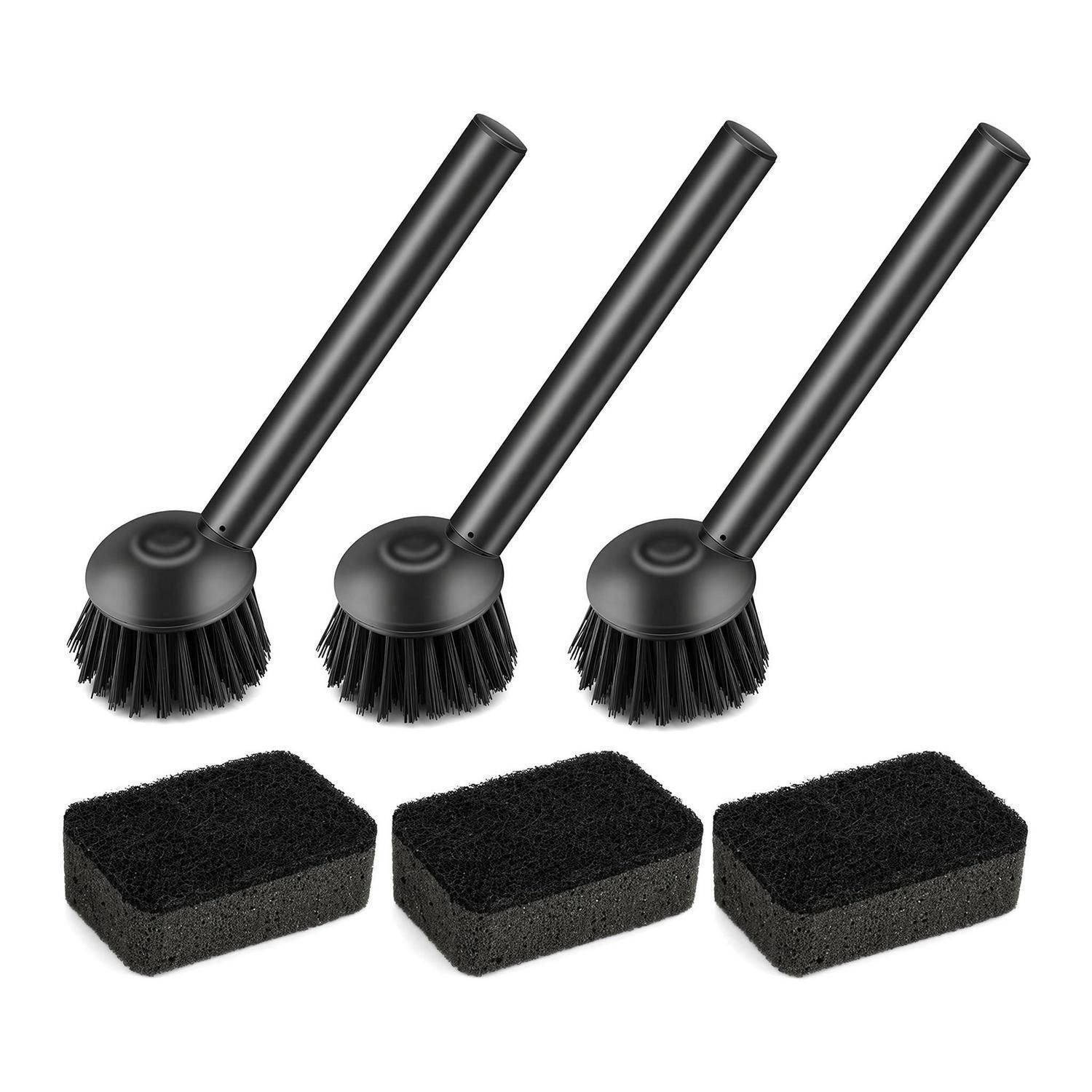 LuxusKollektion Reinigungsbürsten-Set 3er-Set Spülbürste Edelstahlgriff, (1-tlg)