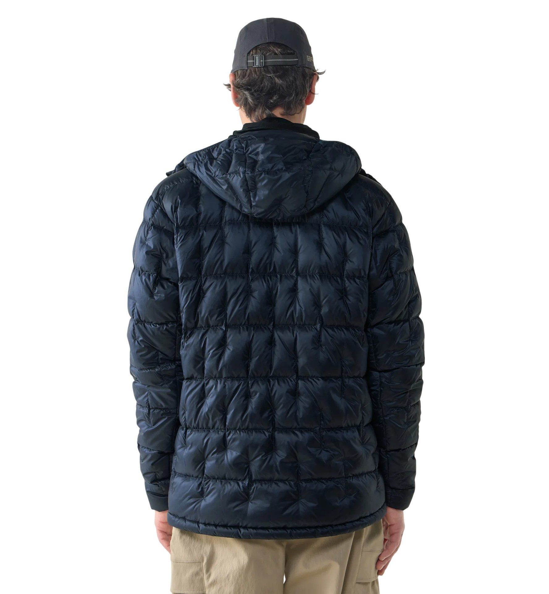 Haglöfs Winterjacke Isolationsjacke Hede Down Hood (leichte Daunenjacke) dunkelblau Herren