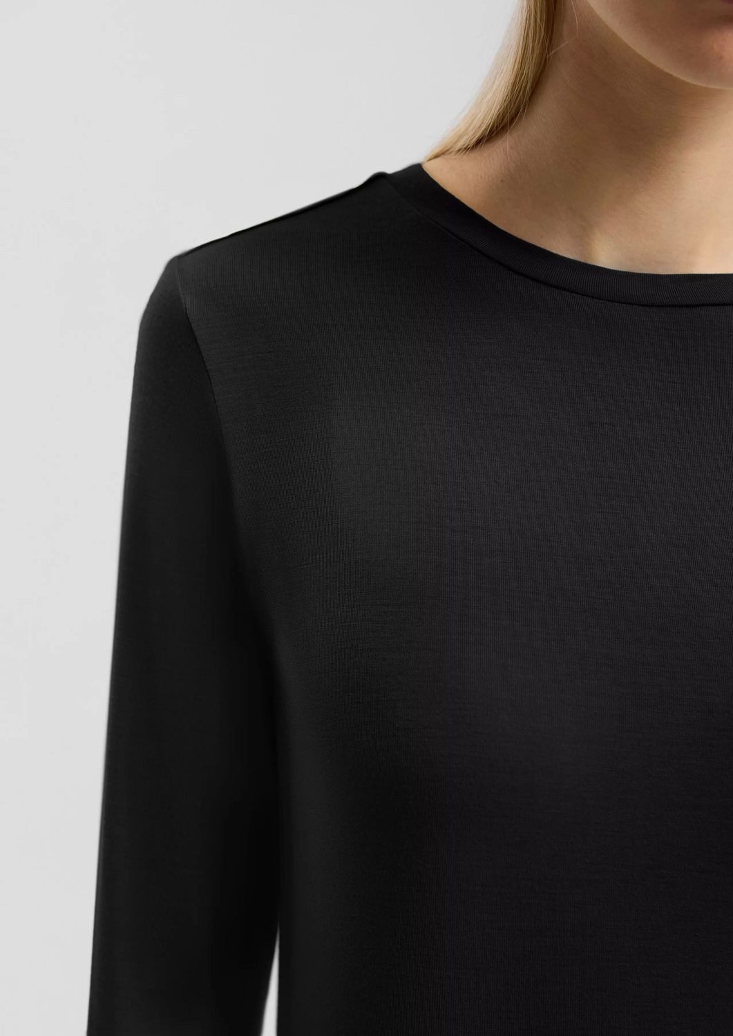QS Longsleeve Langarmshirt aus Viskosestretch Rundhals, langarm, weich, Sli günstig online kaufen