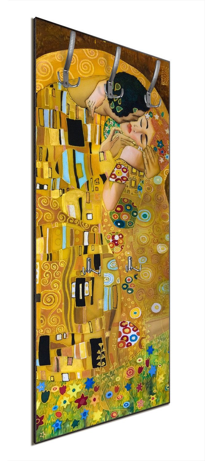 Wallario Garderobenpaneel Der Kuss von Klimt günstig online kaufen