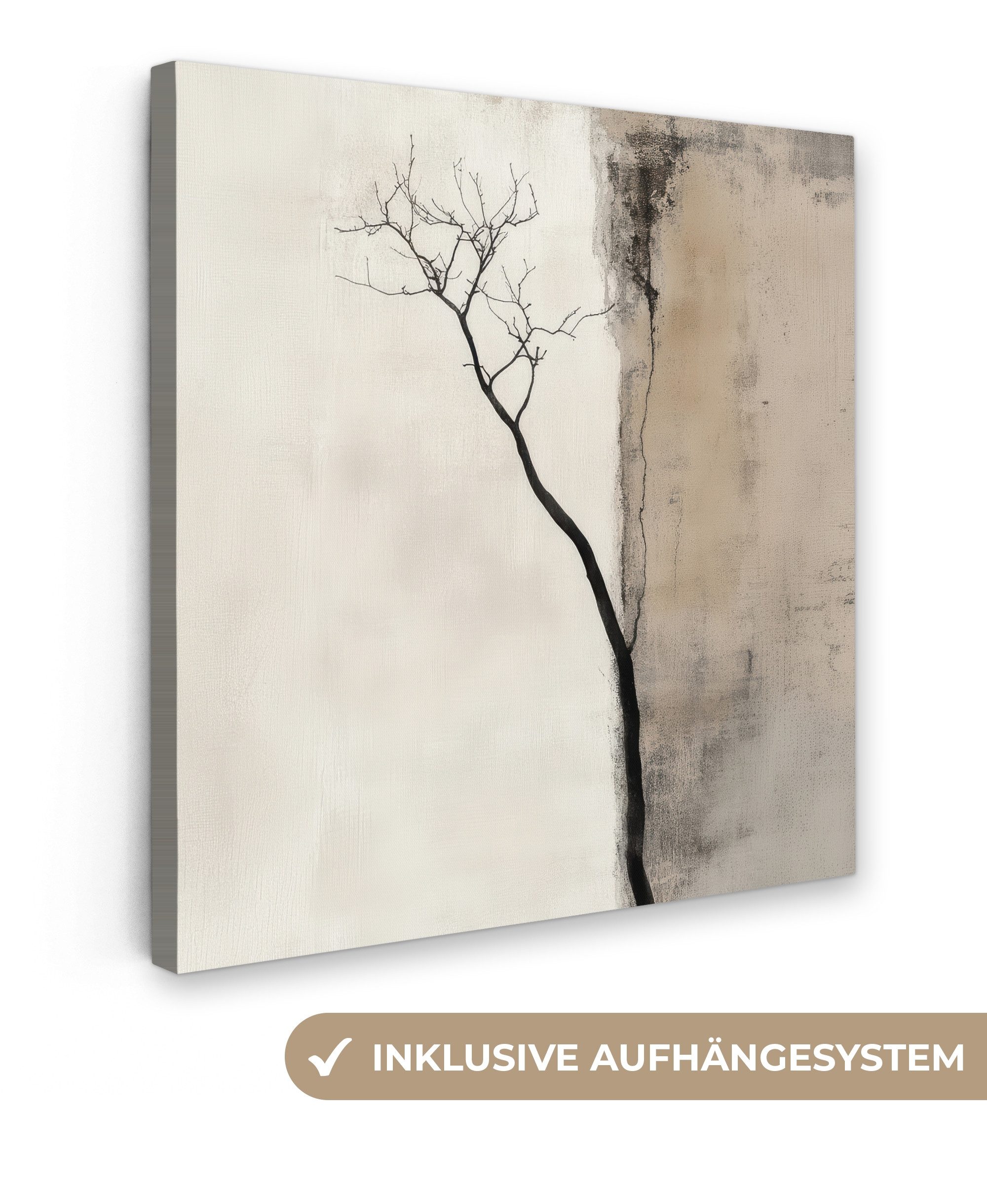 OneMillionCanvasses® Leinwandbild Wabi sabi - Pflanze - Beige, Fotodruck (1 günstig online kaufen