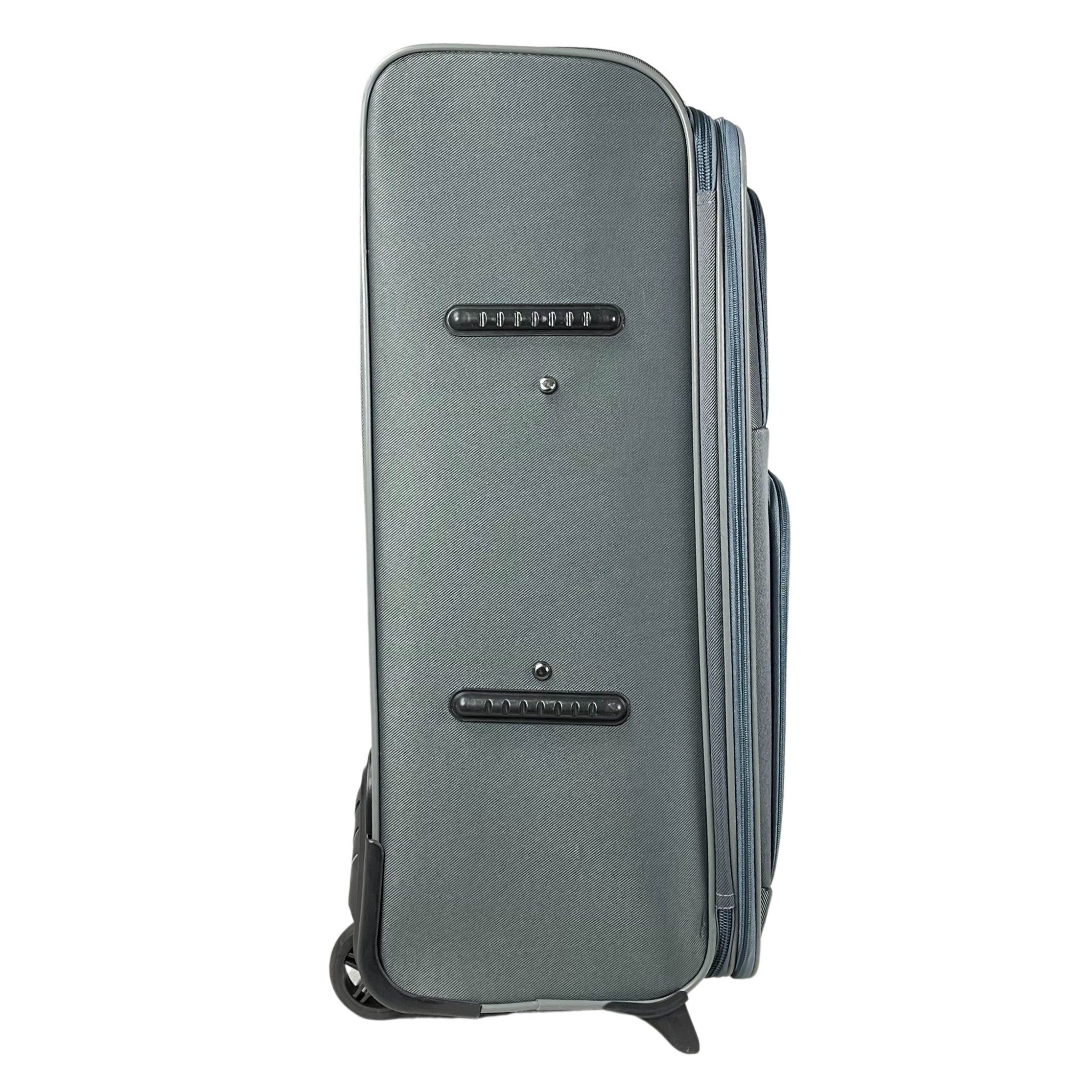 Stoffkoffer (M/L/XL/XXL Reisekoffer Grau Set) Koffer oder MTB Koffer 4er erweiterbar